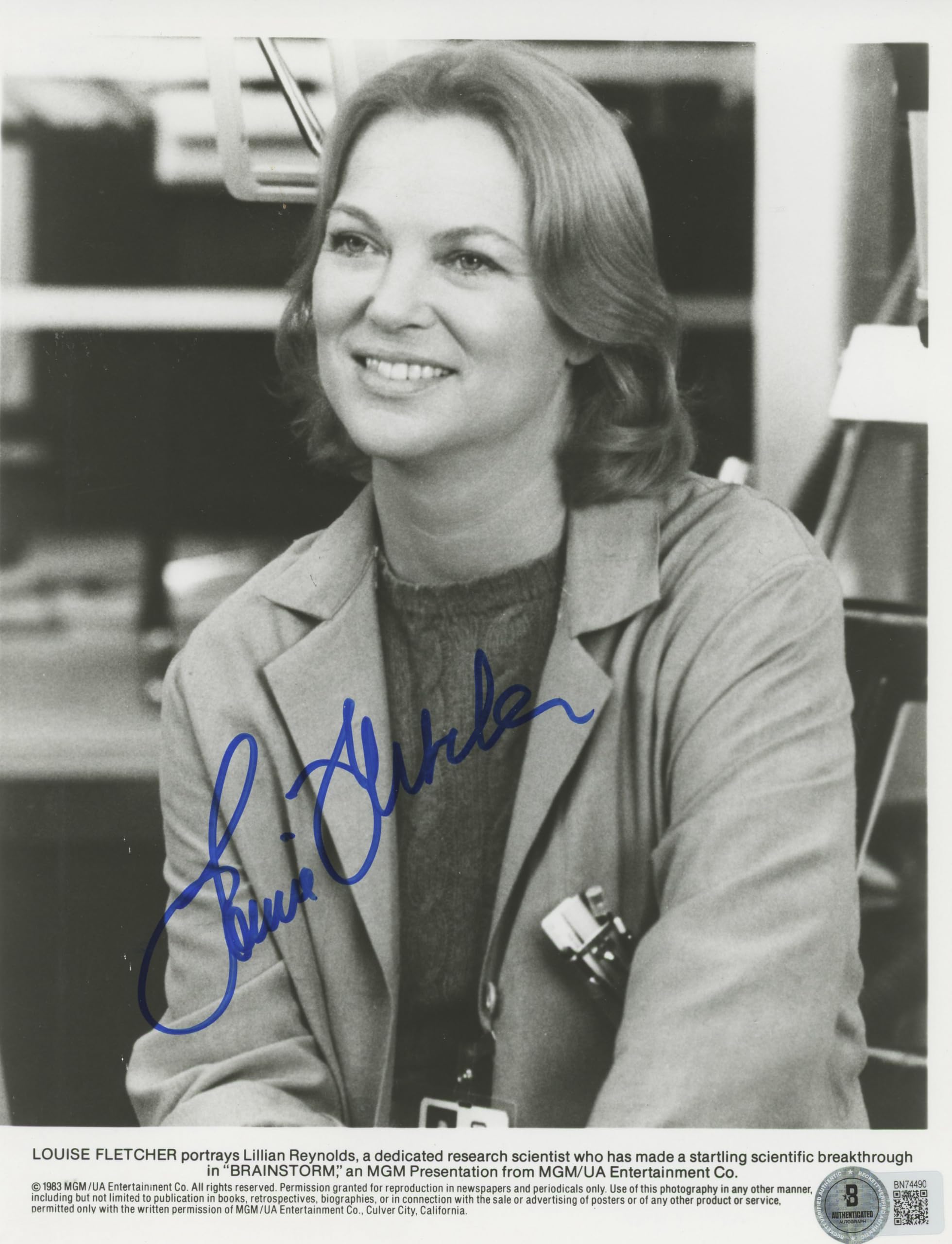 Louise Fletcher Brainstorm Authentic Signed 8x10 Photo Autographed BAS #BN74490