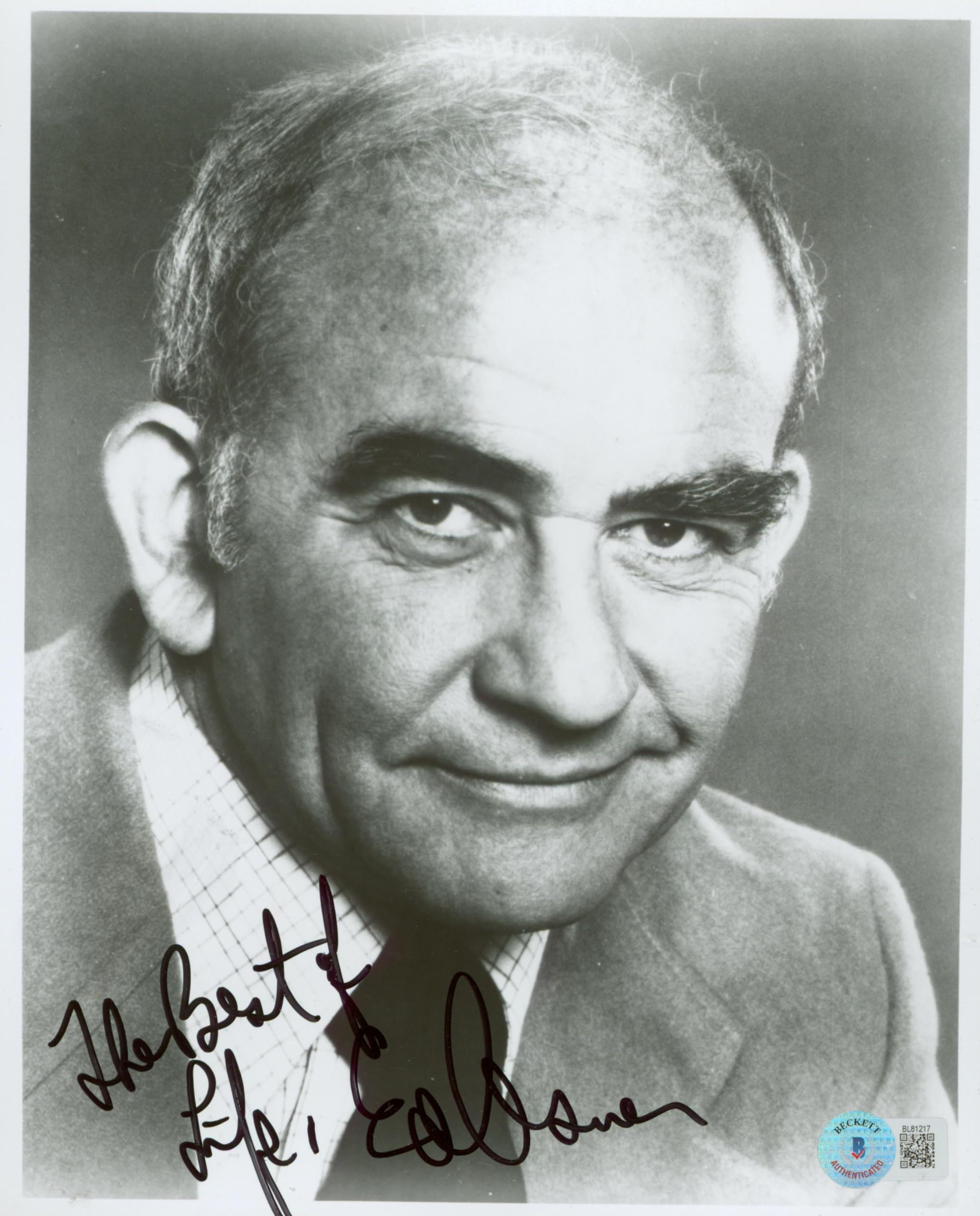 Ed Asner Lou Grant "The Best Of Life" Signed 8x10 Photo BAS #BL81217