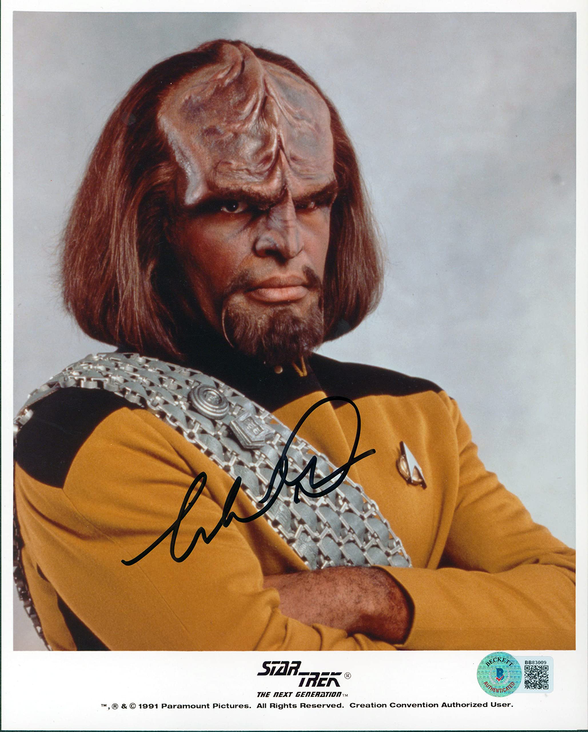 Michael Dorn Star Trek The Next Generation Signed 8x10 Photo BAS #BB83009
