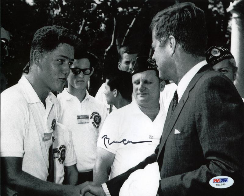 Bill Clinton Signed 8X10 Photo Meeting John F. Kennedy In 1963 PSA/DNA #X01260