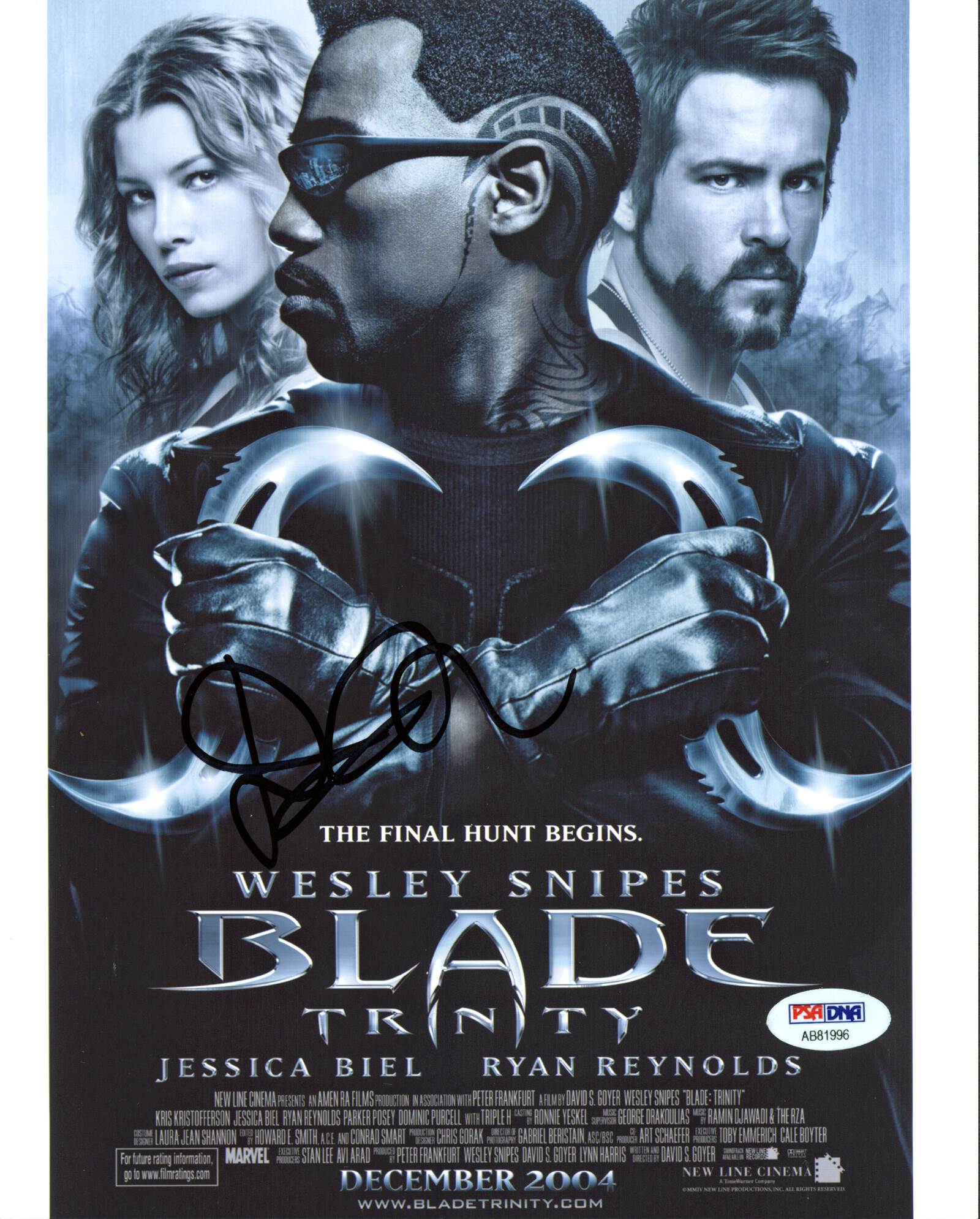 David S. Goyer Blade Trinity Authentic Signed 8X10 Photo PSA/DNA #AB81996