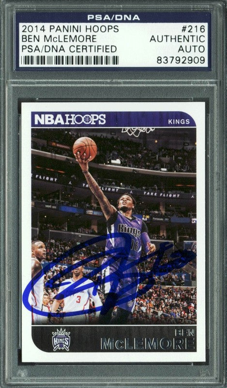 Kings Ben McLemore Authentic Signed Card 2014 Panini Hoops #216 PSA/DNA Slabbed