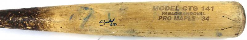 Red Sox Pablo Sandoval Signed Game Used Minor League Baseball Bat PSA #T77433