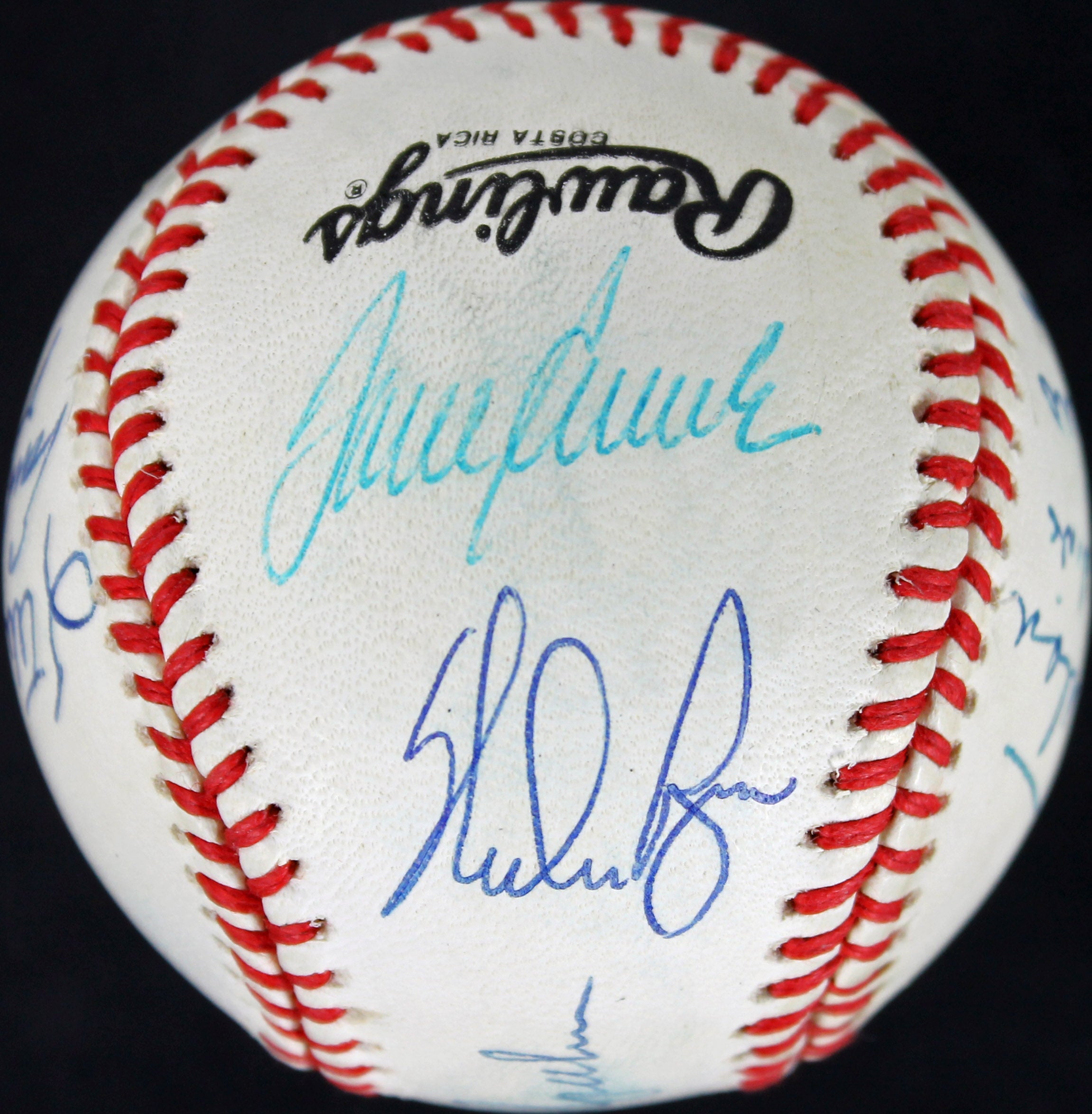 300 Win Club (8) Nolan Ryan, Tom Seaver Signed Authentic OML Baseball JSA B16518