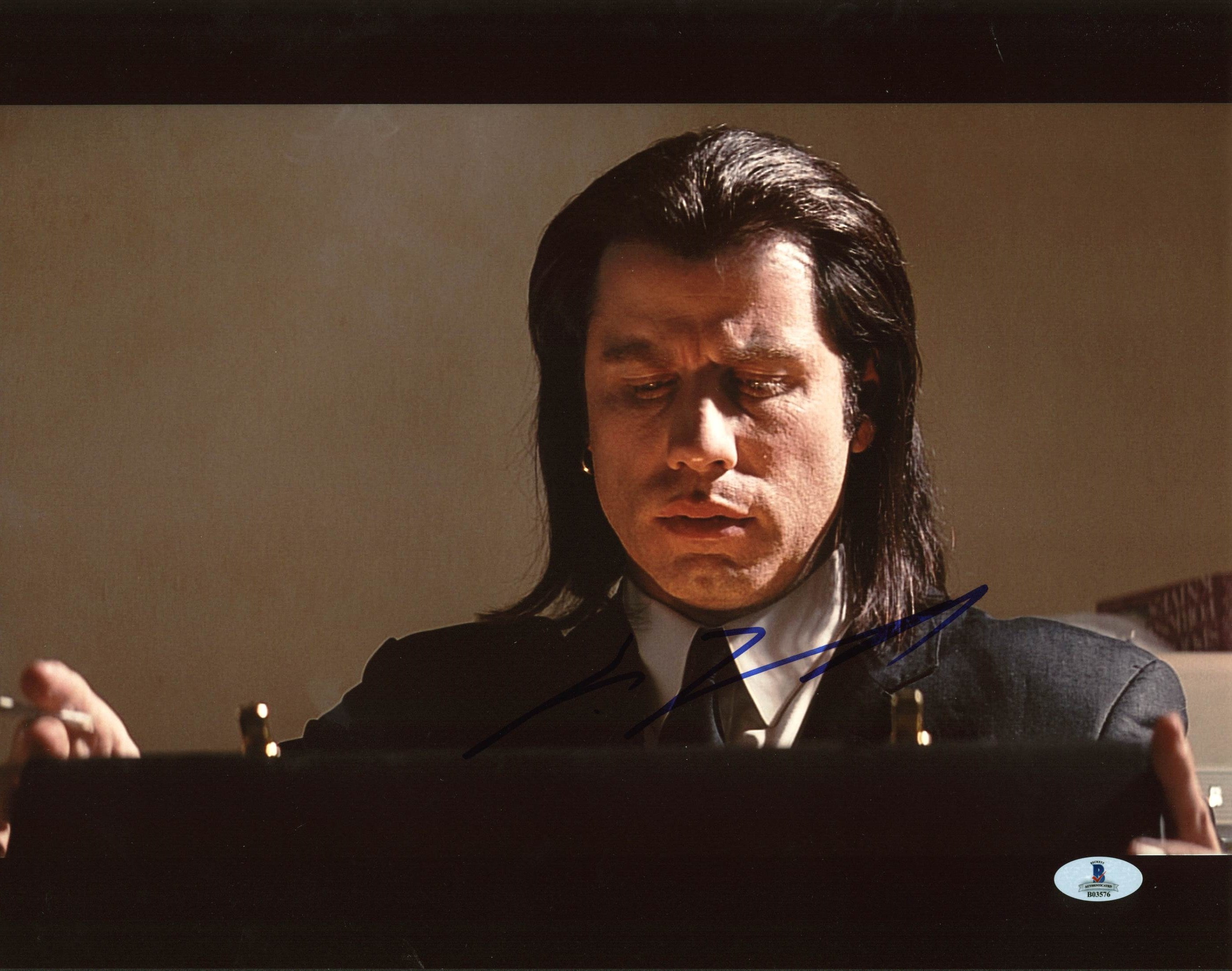 John Travolta Pulp Fiction Authentic Signed 11X14 Photo Autographed BAS #B03576