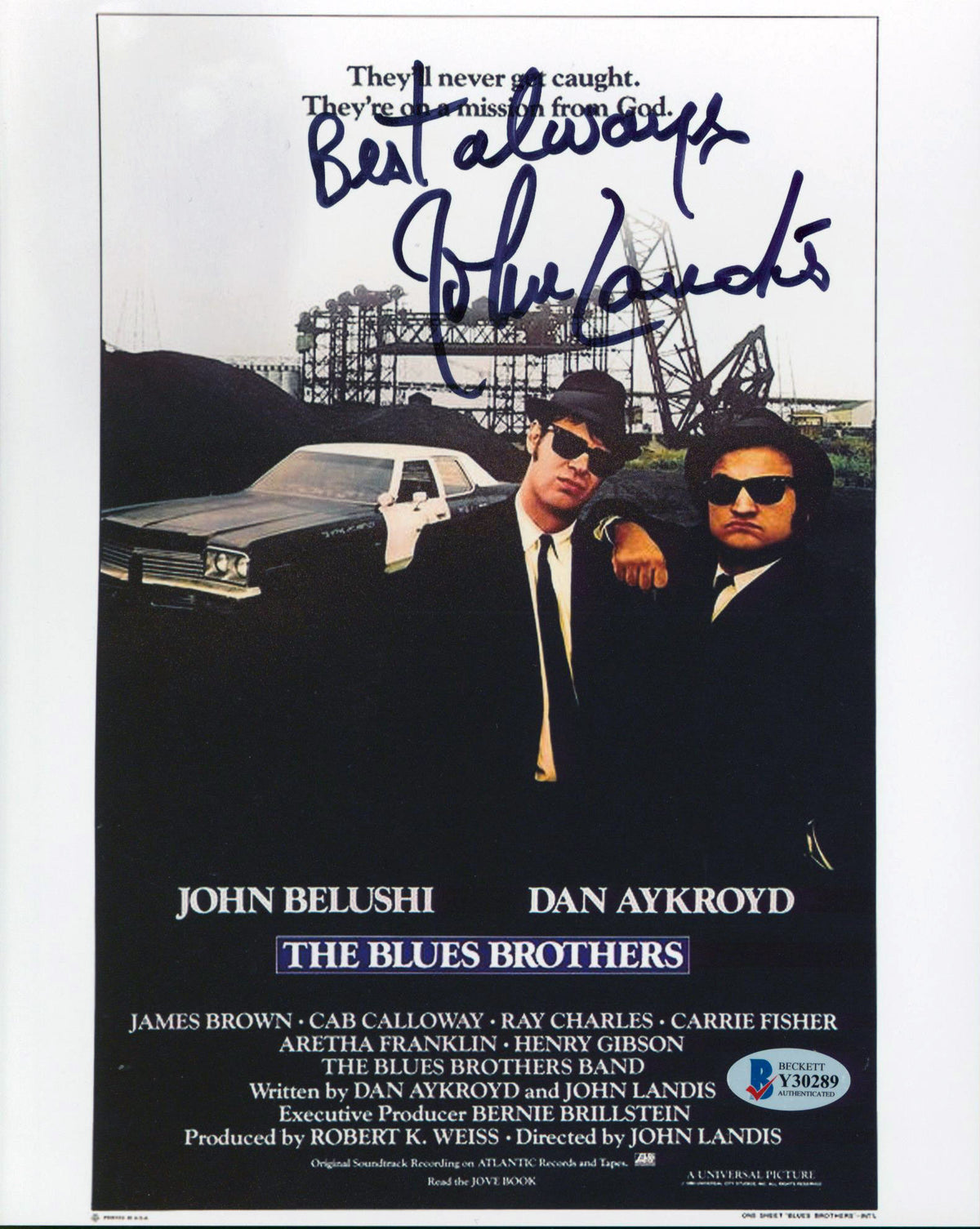 John Landis The Blues Brothers "Best Always" Signed 8x10 Photo BAS #Y30289