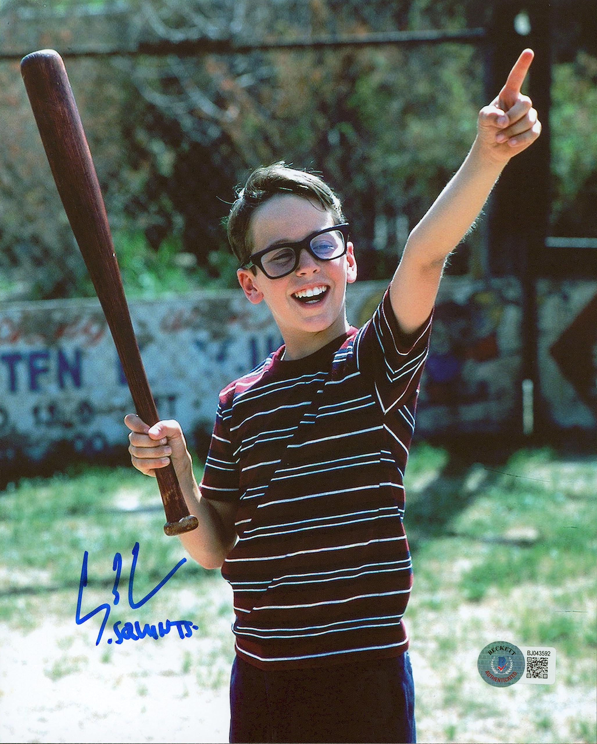 Chauncey Leopardi The Sandlot "Squints" Signed 8x10 Pointing Photo BAS