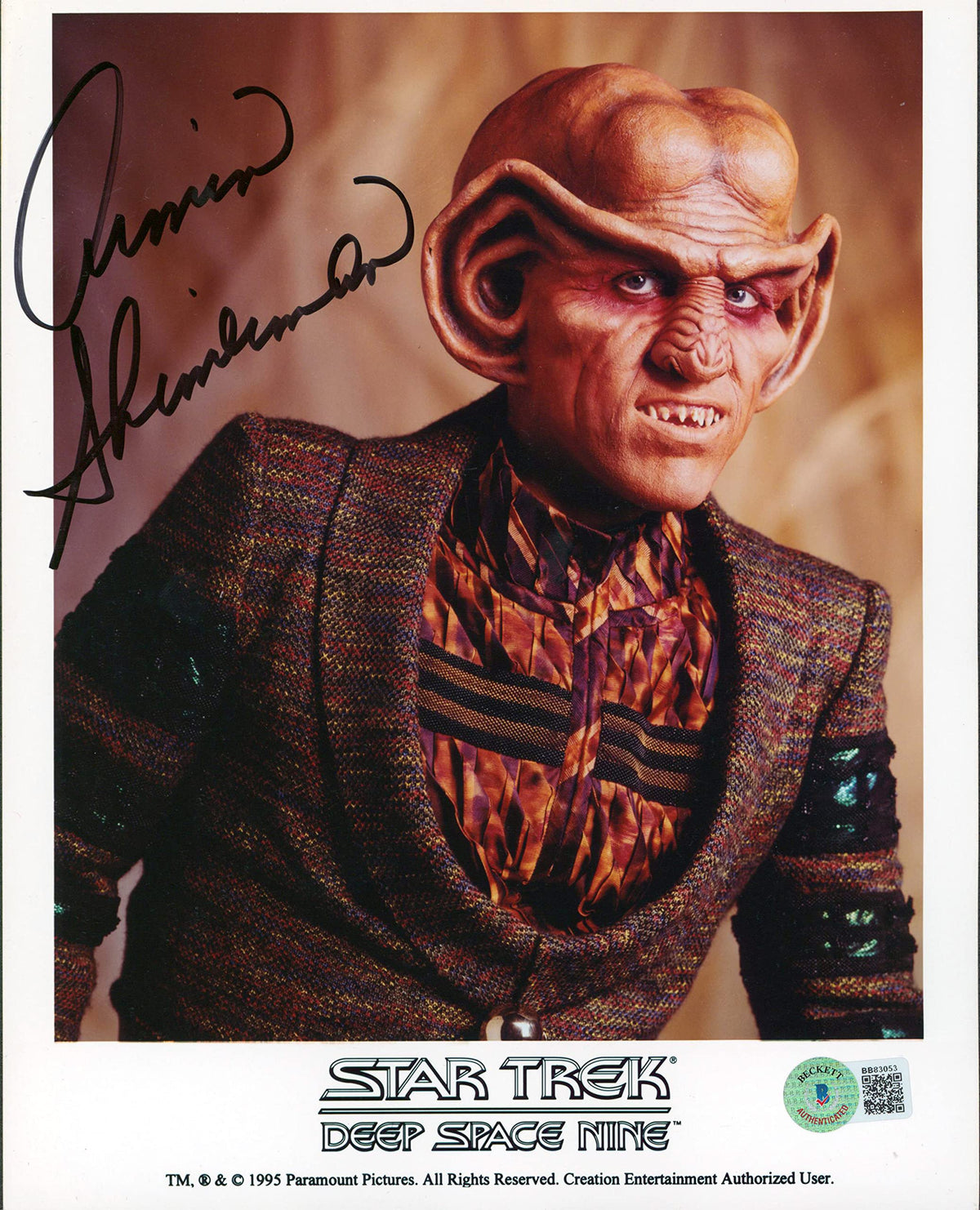 Armin Shimerman Star Trek Deep Space Nine Signed 8x10 Promo Photo BAS #BB83053