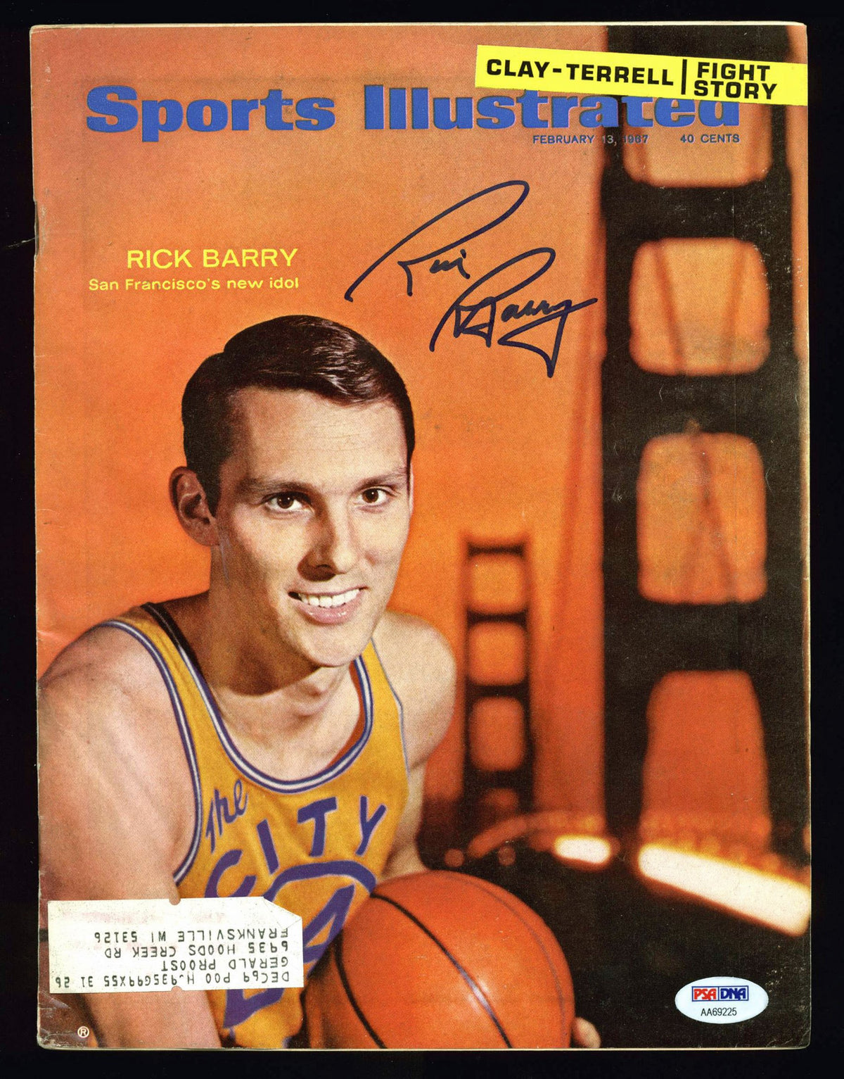 Warriors Rick Barry Signed Sports Illustrated 1967 Magazine PSA/DNA #AA69225