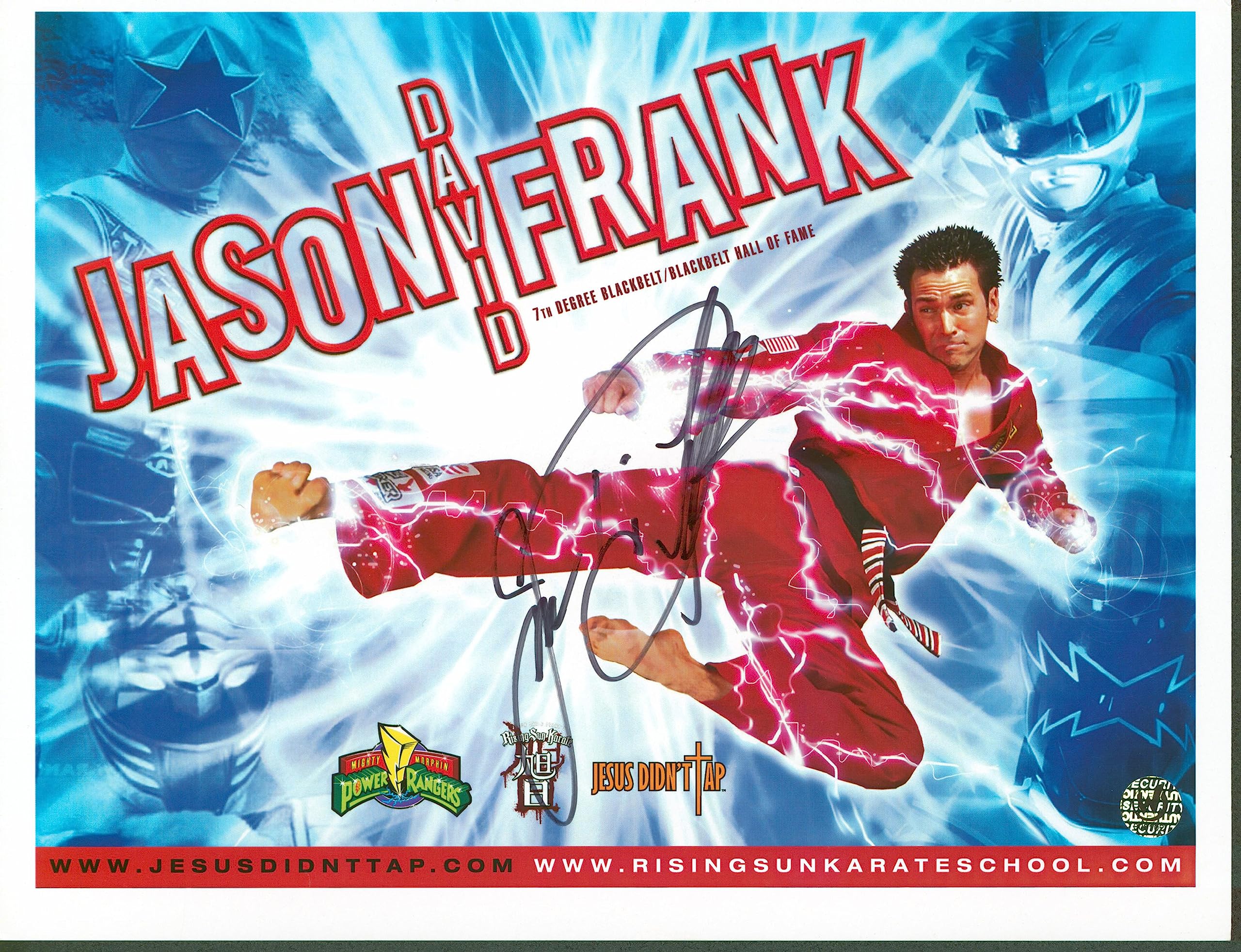 Jason David Frank Power Rangers Authentic Signed 8x10 Photo Wizard World #008102