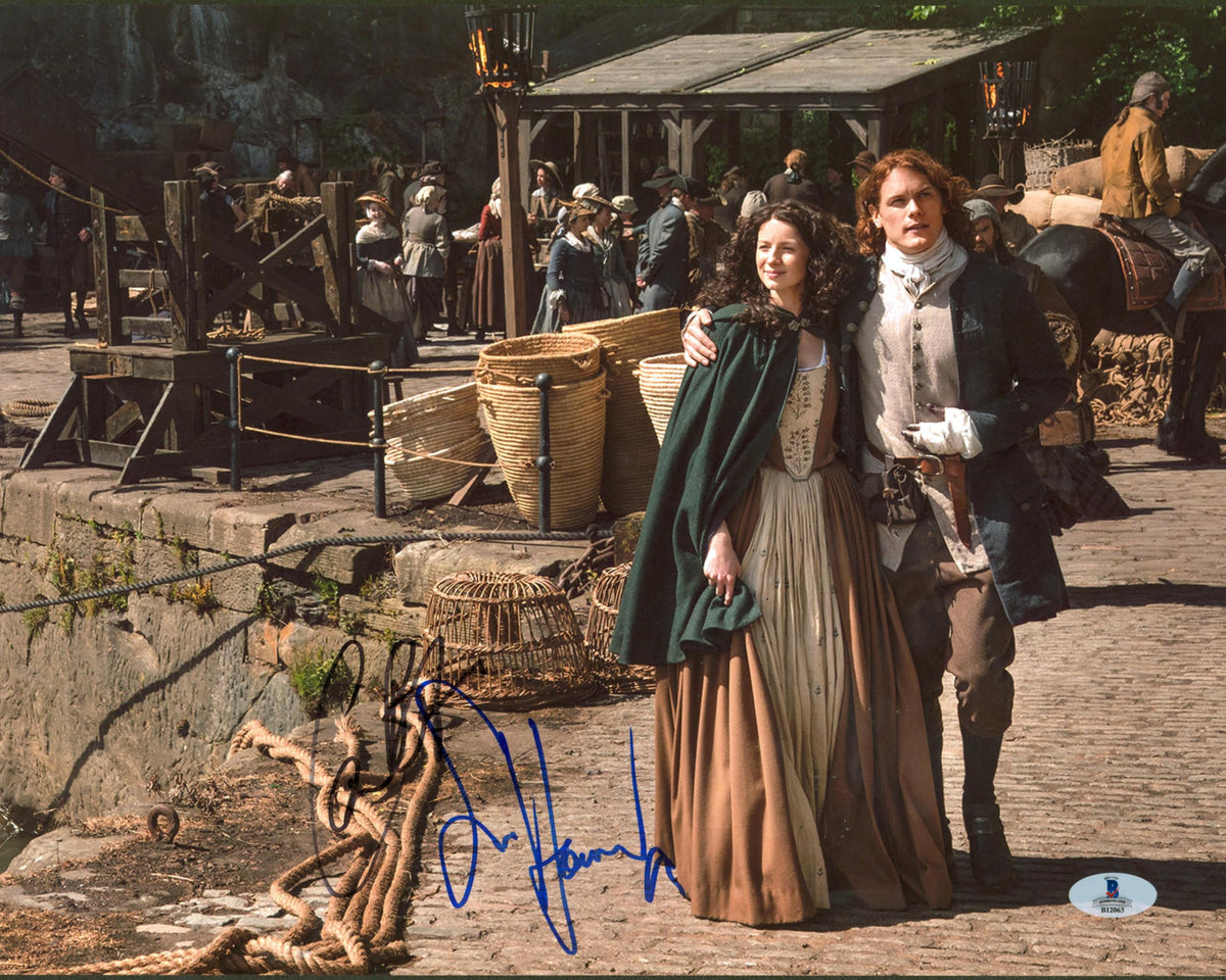 Caitriona Balfe & Sam Heughan Outlander Authentic Signed 11x14 Photo BAS #B12063