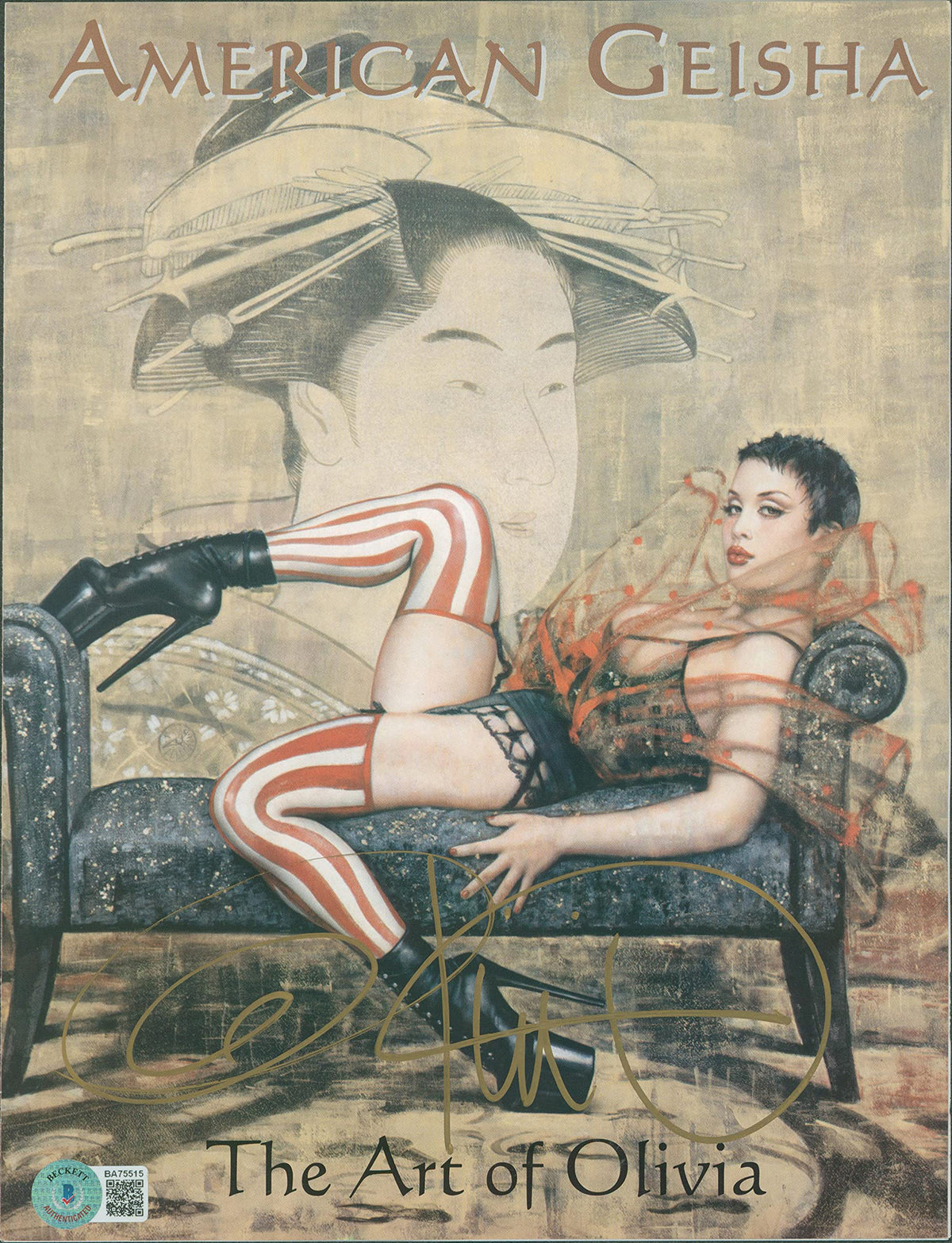 Olivia De Berardinis Authentic Signed American Geisha Catalog BAS #BA75515