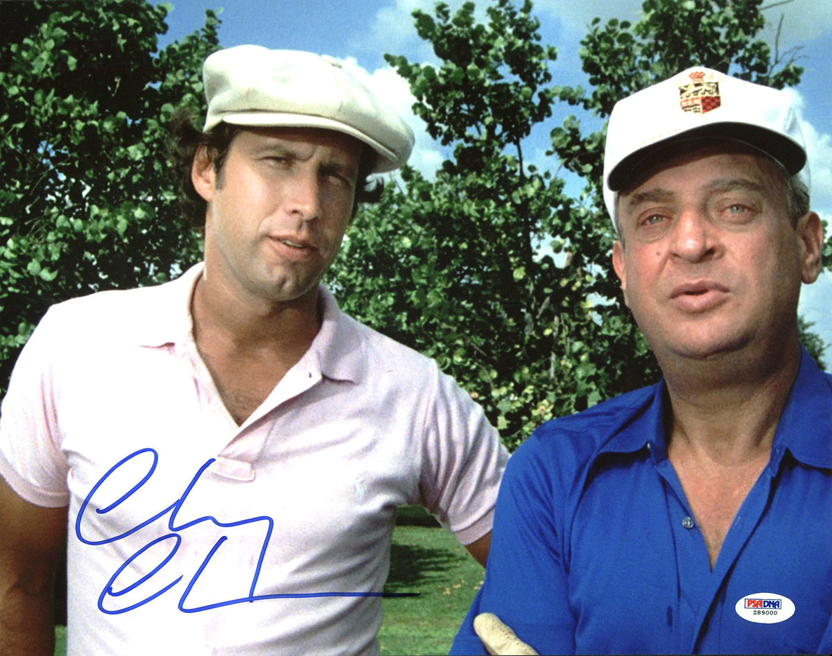 Chevy Chase Authentic Signed 11X14 Caddyshack Photo w/ Dangerfield PSA/DNA
