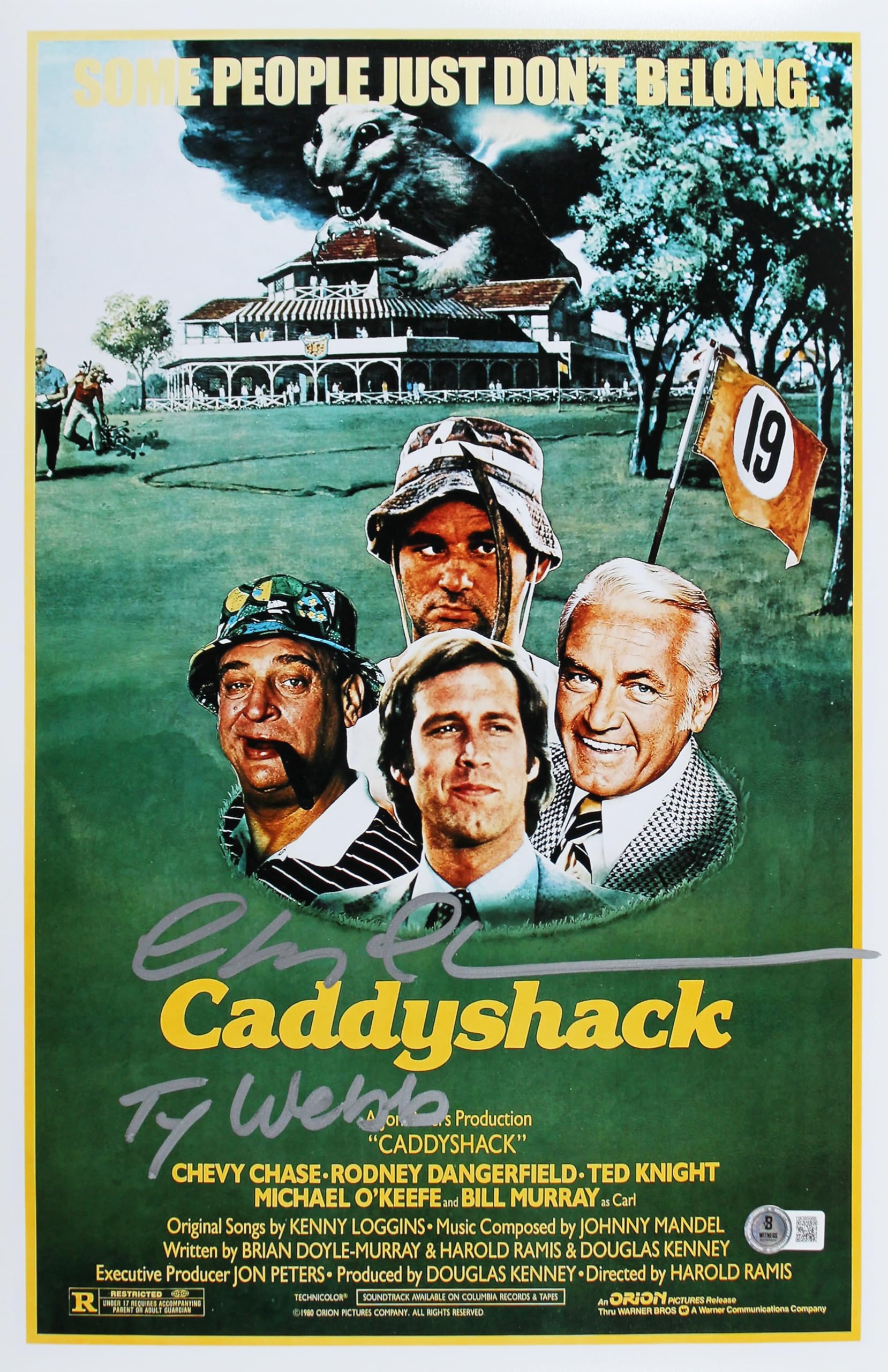 Chevy Chase Caddyshack "Ty Webb" Authentic Signed 12x18 Photo BAS #1W385986