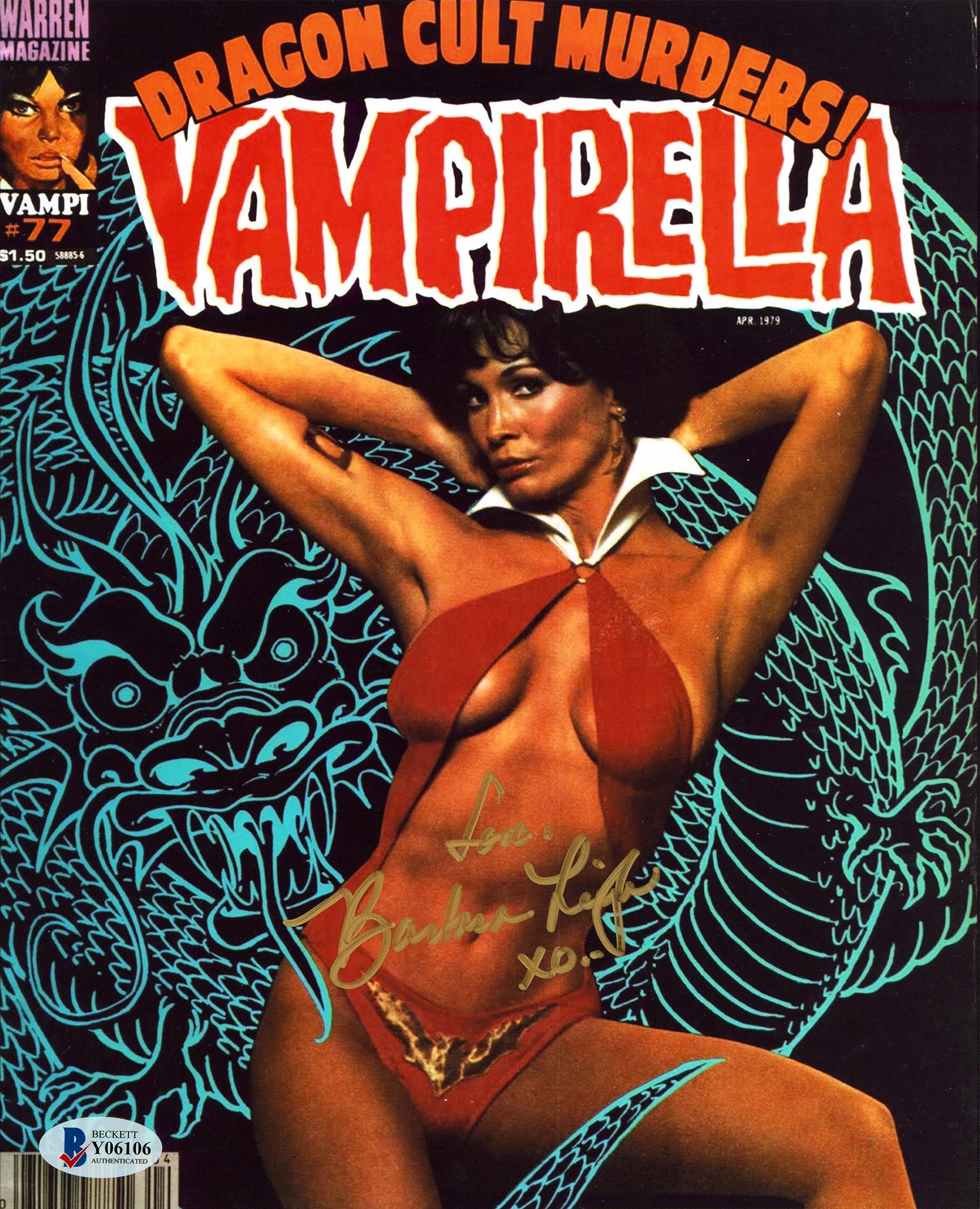 Barbara Leigh Vampirella "Love XO" Authentic Signed 8x10 Sexy Photo BAS #Y06106