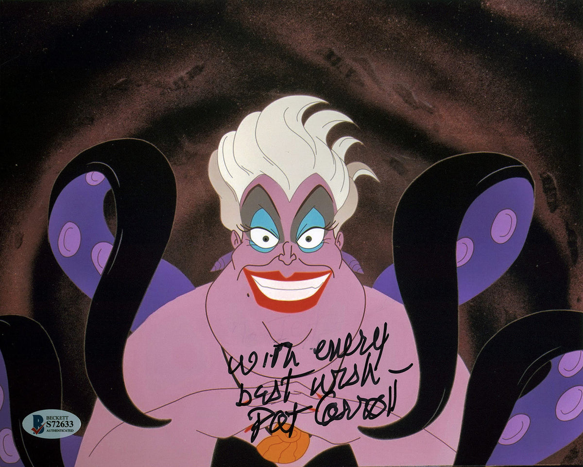Pat Carroll The Little Mermaid Authentic Signed 8x10 Photo BAS #S72633`