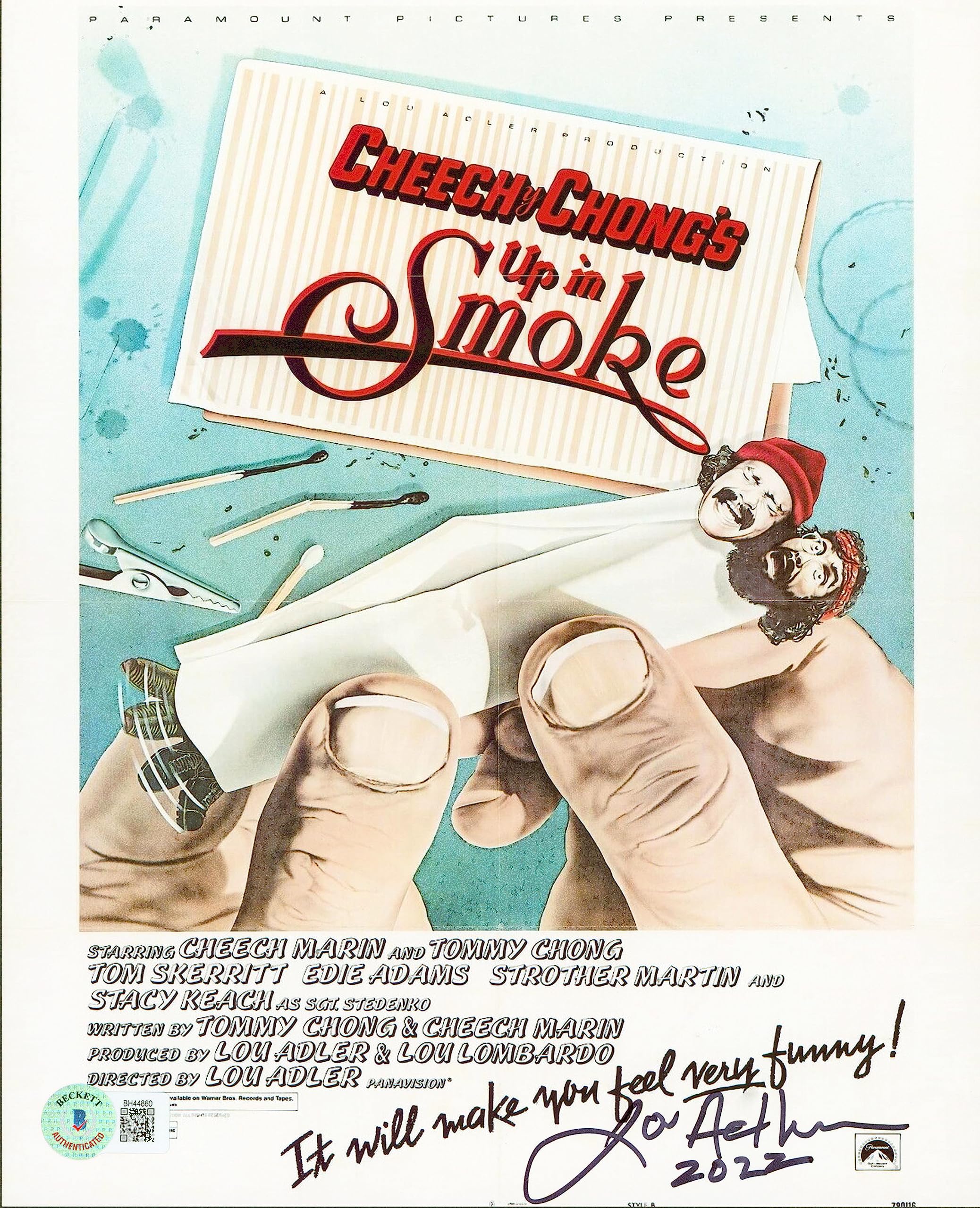 Lou Adler Cheech & Chong's Up In Smoke Authentic Signed 8x10 Photo BAS #BH44860