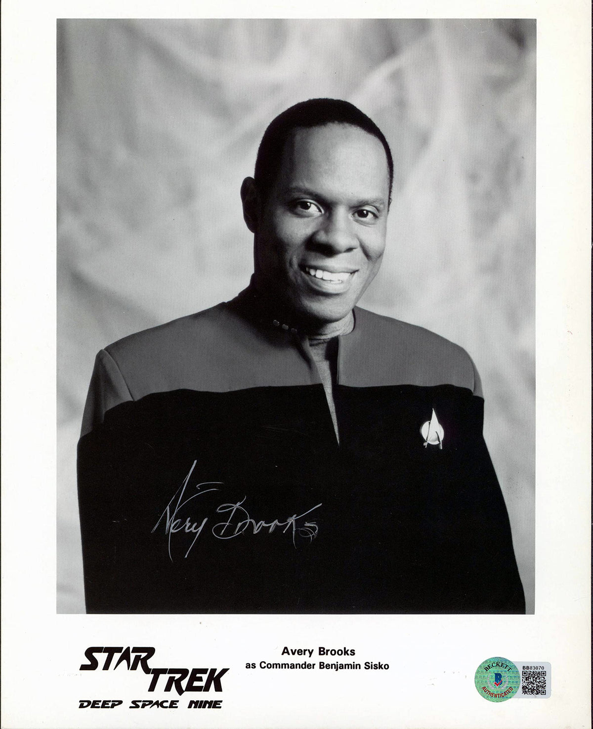 Avery Brooks Star Trek Deep Space Nine Authentic Signed 8x10 Photo BAS #BB83070