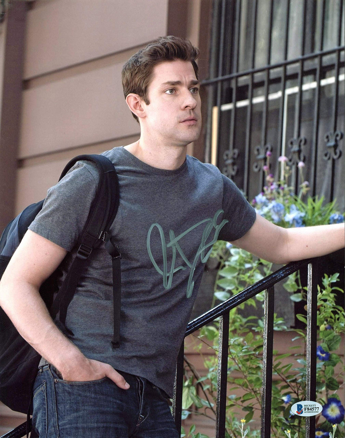 John Krasinski Something Borrowed Authentic Signed 11x14 Photo BAS #F84577