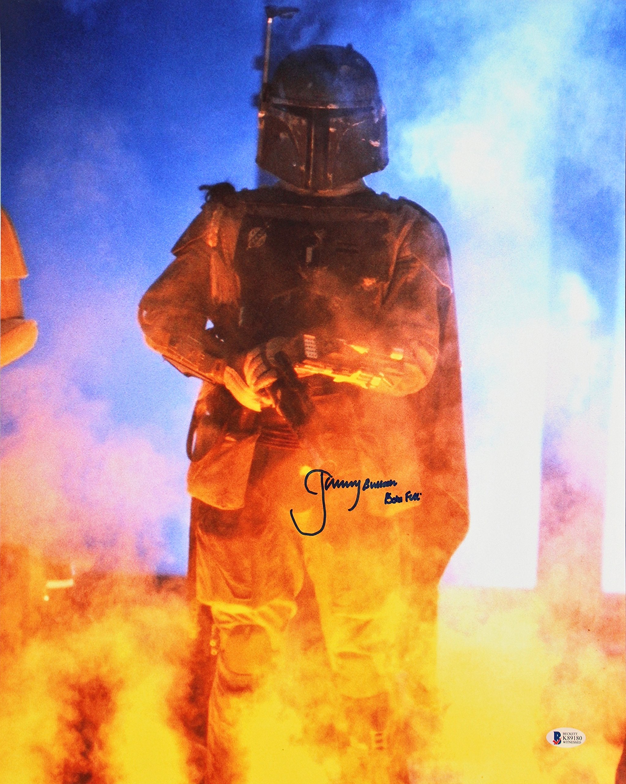 Jeremy Bulloch Star Wars "Boba Fett" Signed 16x20 Vertical Photo BAS Witnessed 4