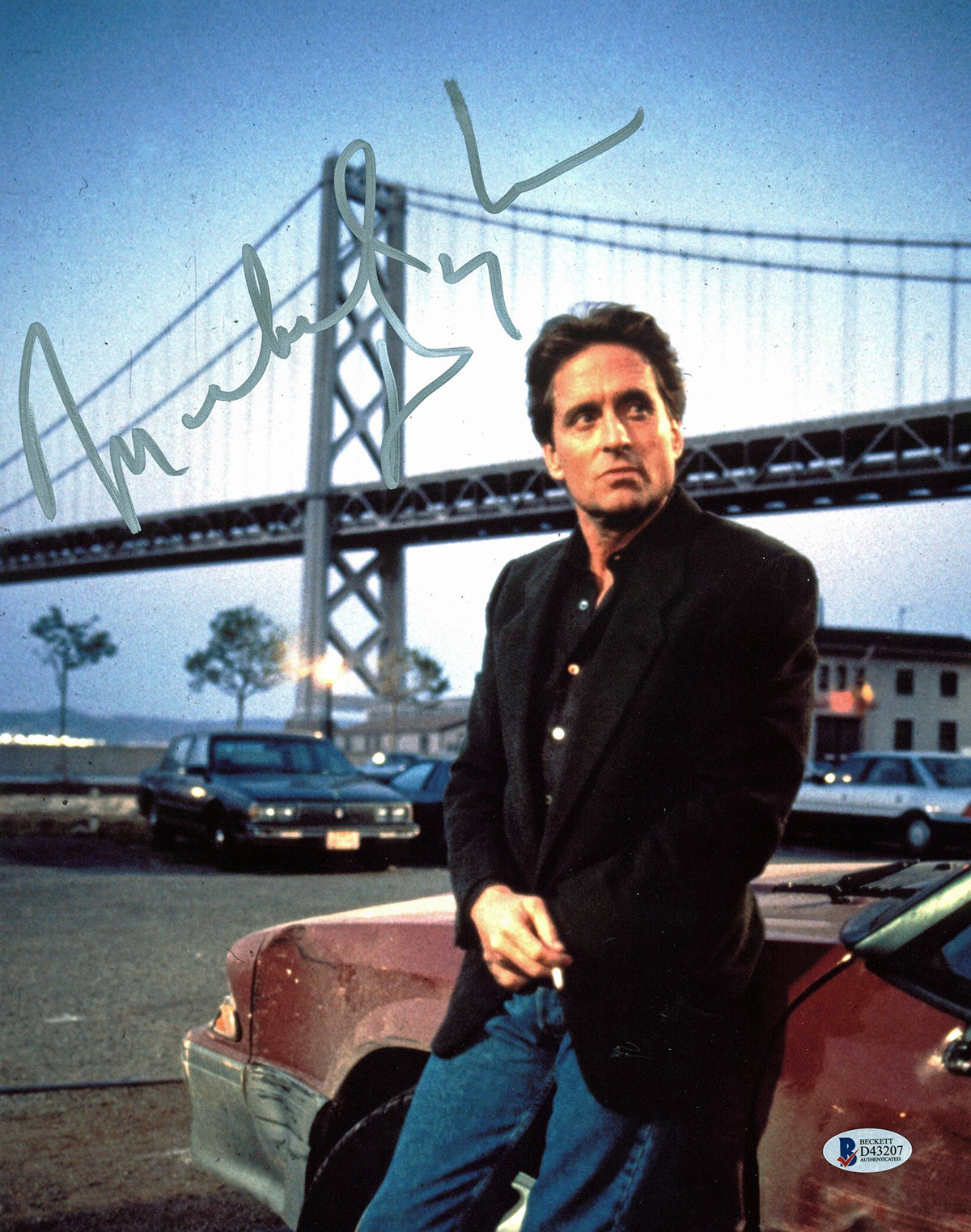 Michael Douglas Basic Instinct Authentic Signed 11x14 Photo BAS #D43207