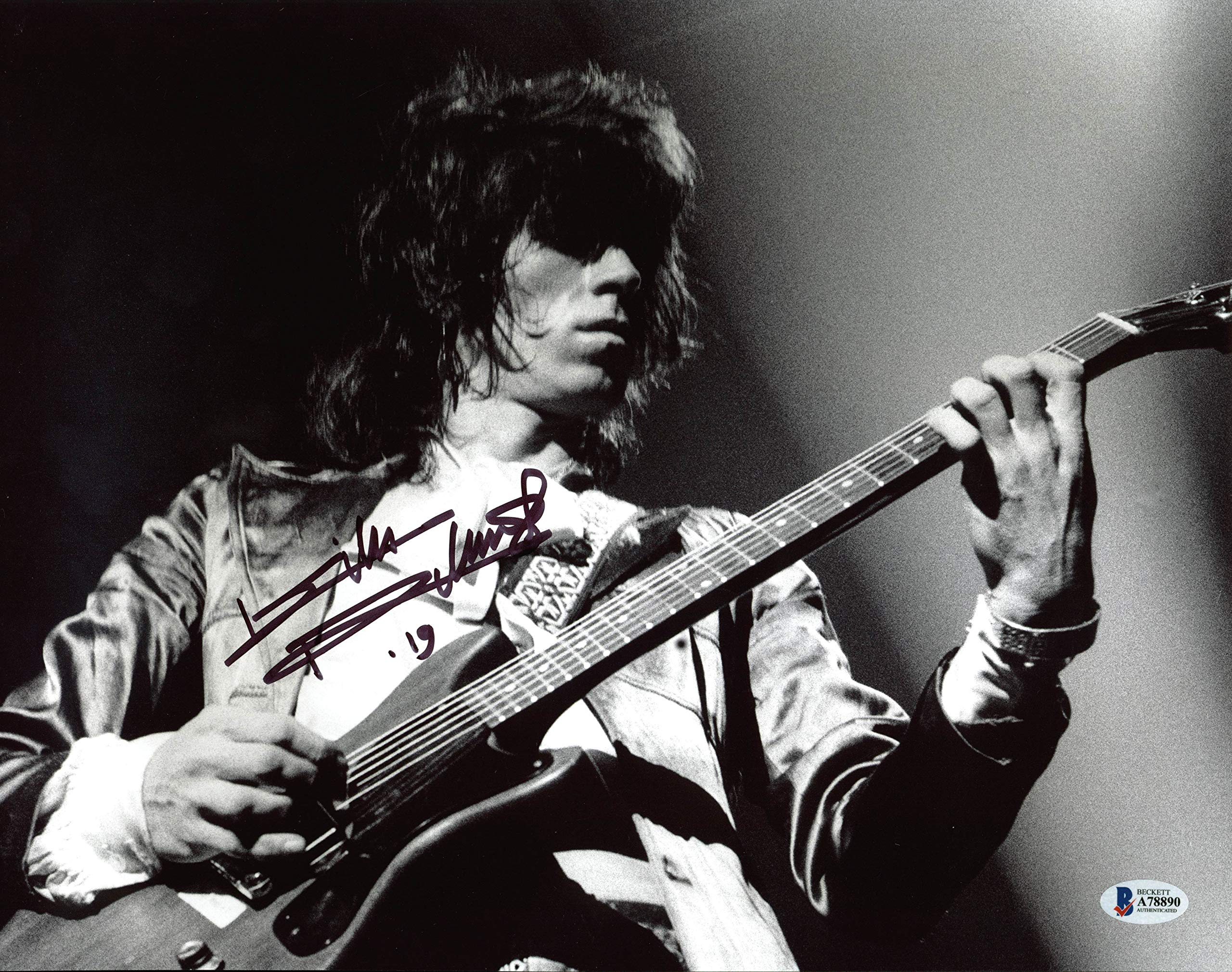 Keith Richards The Rolling Stones Authentic Signed 11x14 Photo BAS #A78890