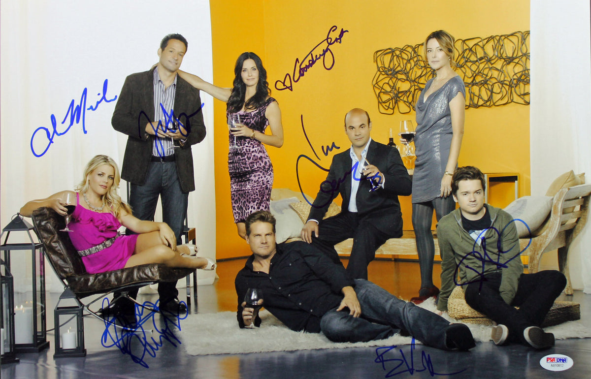 Cougar Town (Courtney Cox, Busy Philipps, +4) Signed 12x18 PSA/DNA #AB10812