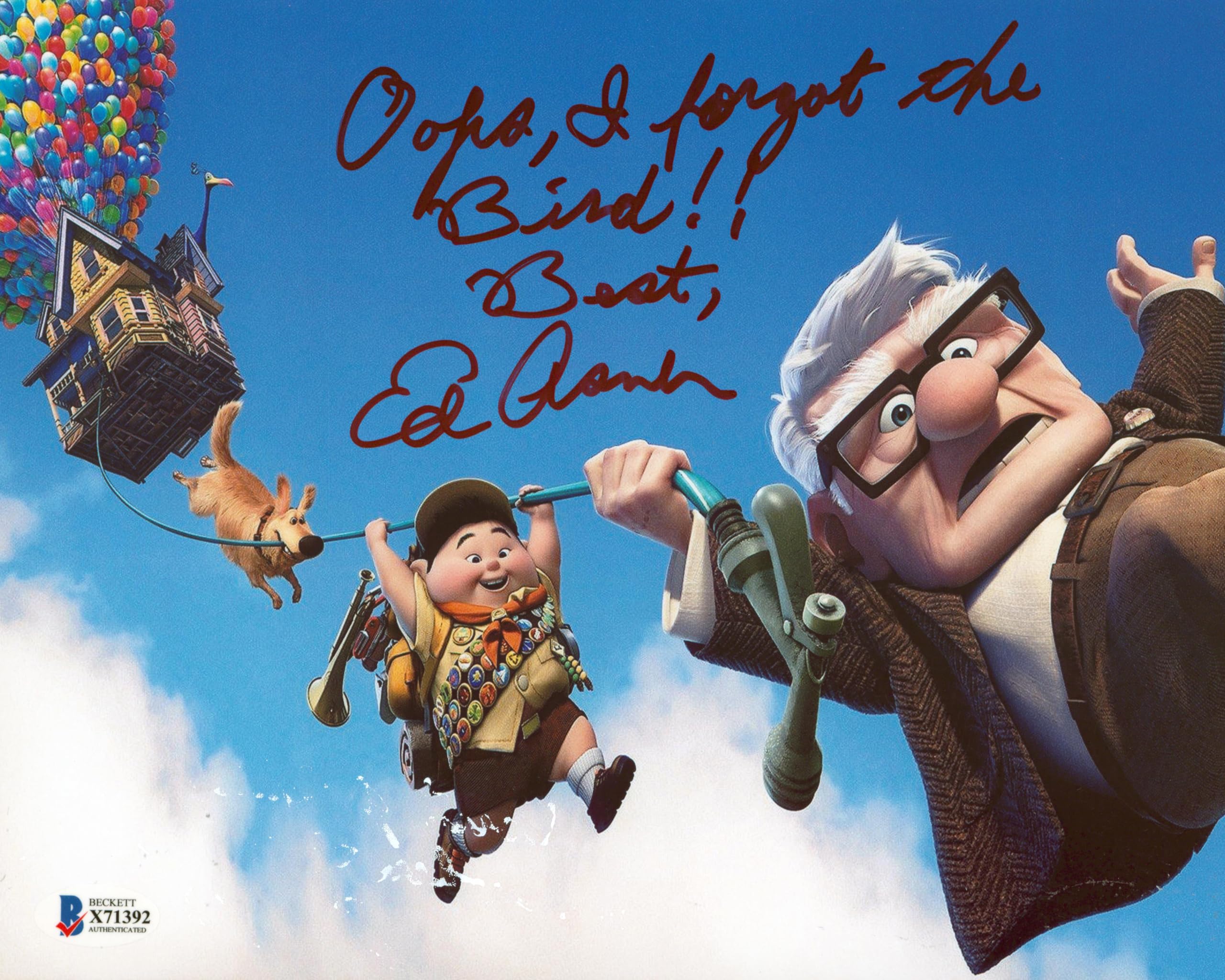 Ed Asner Up "I Forgot The Bird!" Authentic Signed 8x10 Photo BAS #X71392