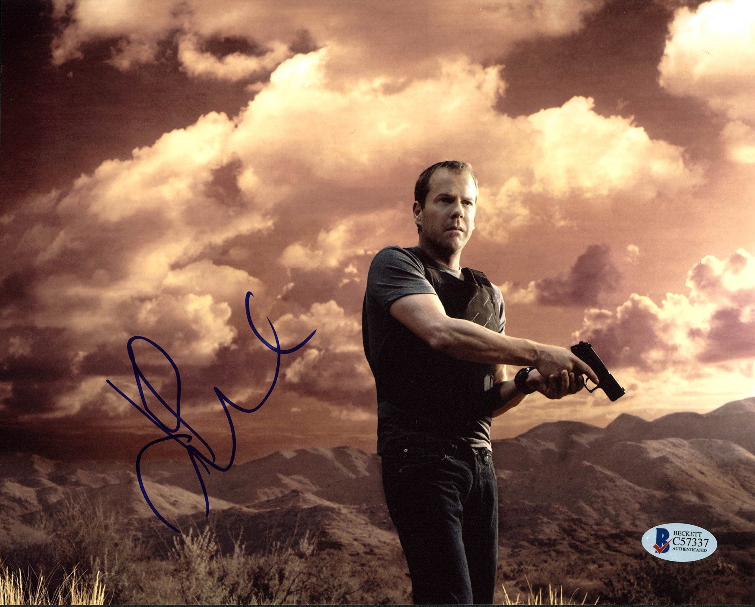 Kiefer Sutherland 24 Authentic Signed 8X10 Photo Autographed BAS #C57337