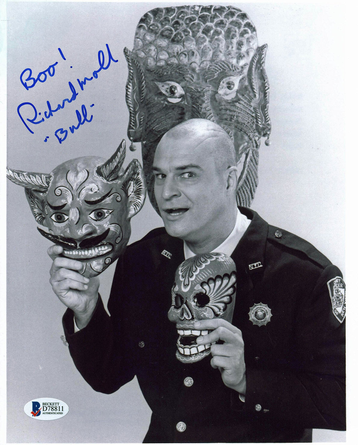 Richard Moll Night Court "Boo! Bull" Authentic Signed 8x10 Photo BAS #D78811