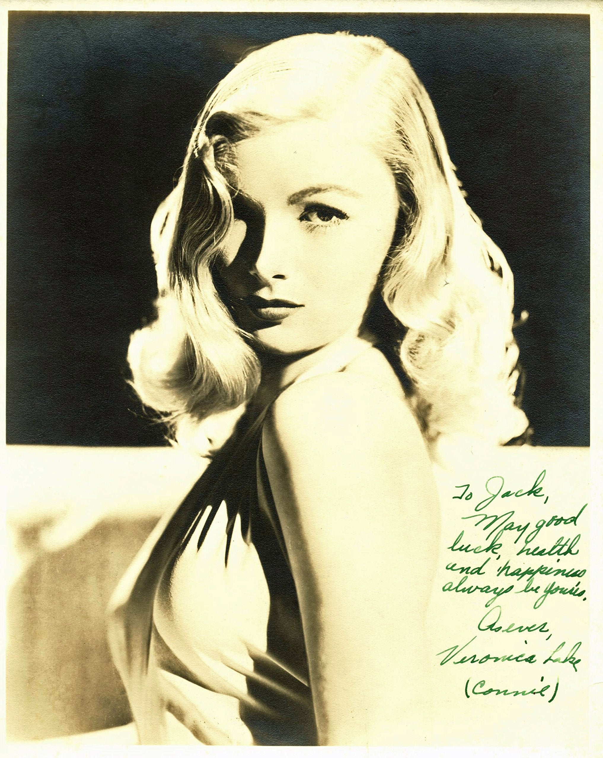 Veronica Lake Authentic Signed Sepia 8x10 Photo Autographed BAS #A84972