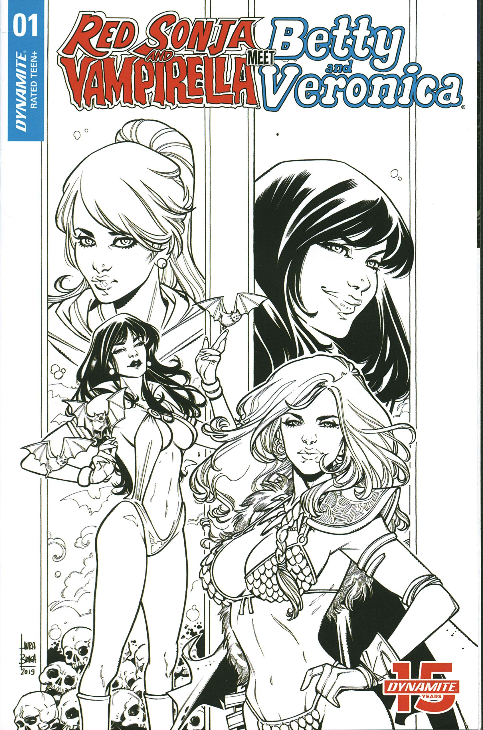 Red Sonja & Vampirella Meet Betty & Veronica Dynamite 01 Variant Comic Un-signed