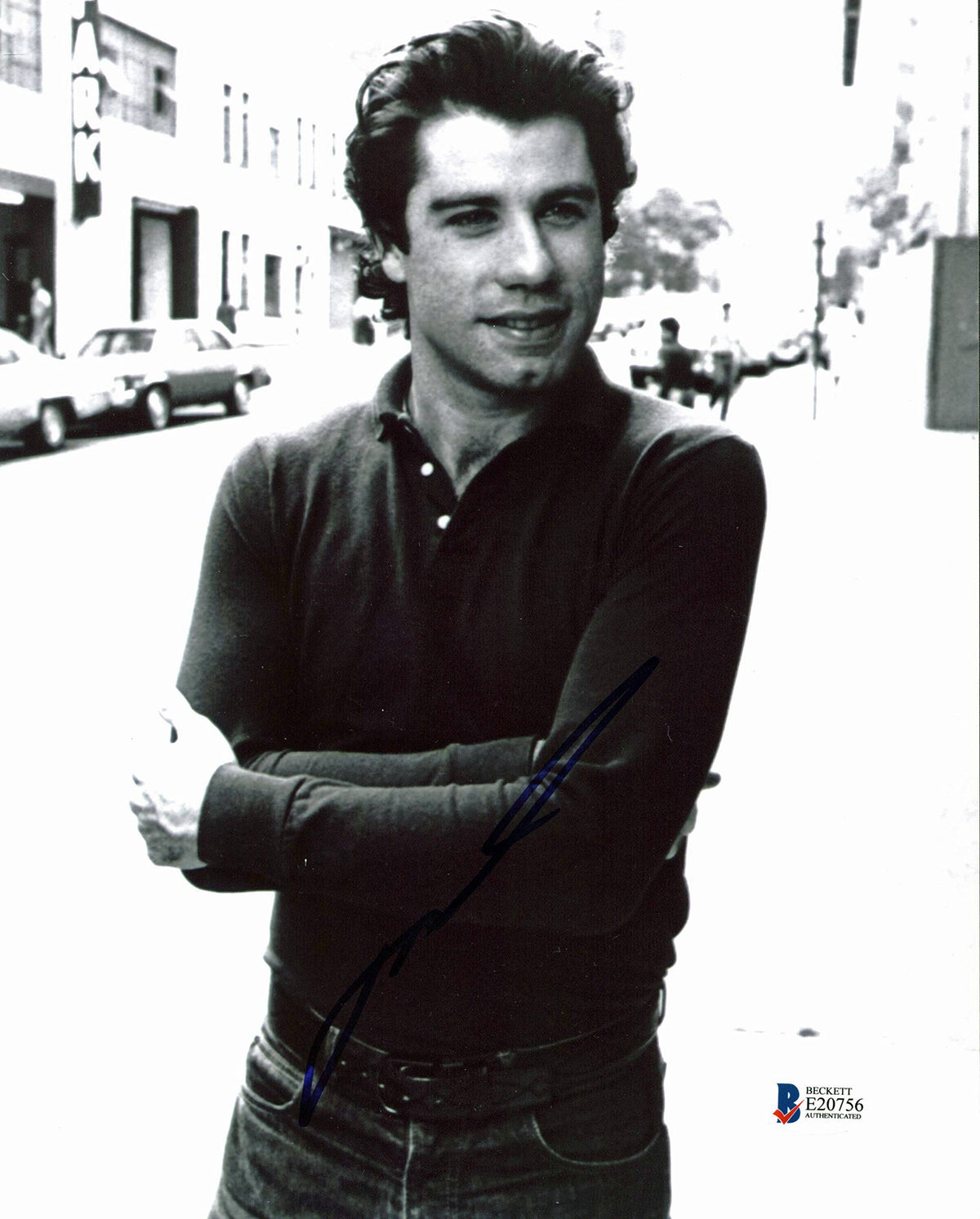 John Travolta Grease Authentic Signed 8x10 Photo Autographed BAS #E20756