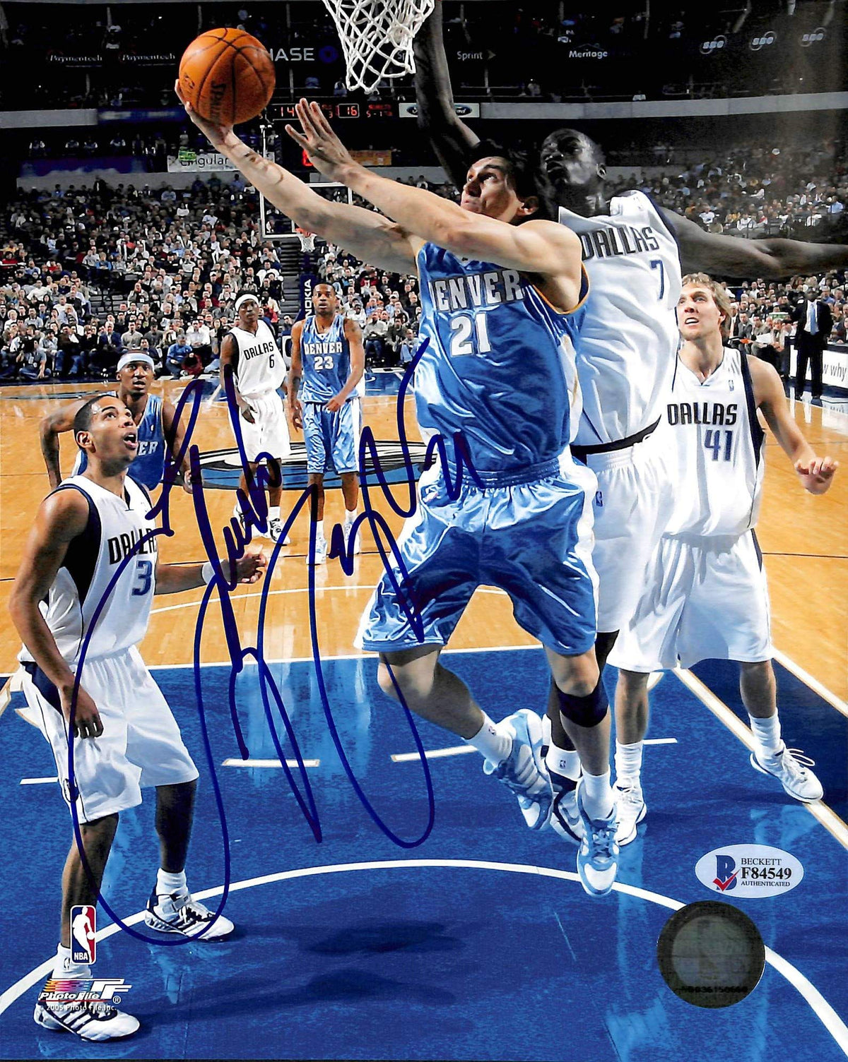 Nuggets Eduardo Najera Authentic Signed 8x10 Photo Autographed BAS #F84549