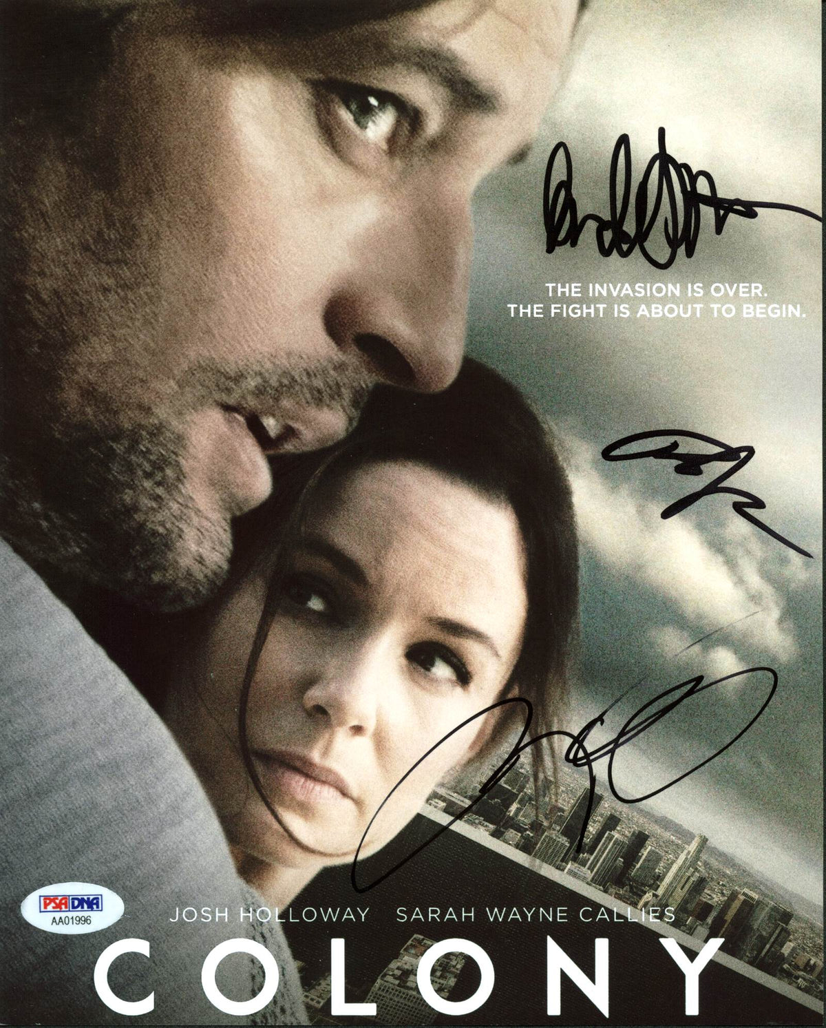 Colony Cast (3) Kittles, Righetti & Jacobson Signed 11X14 Photo PSA/DNA #AA01996