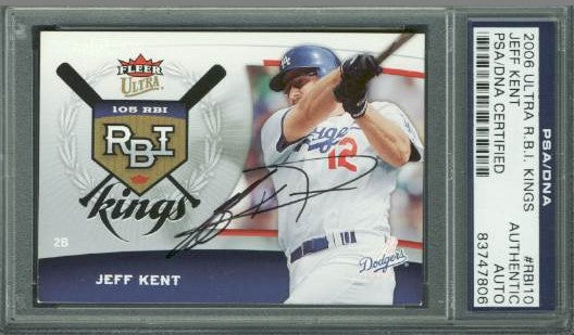 Jeff Kent Signed Card 2006 Ultra R.B.I. Kings #Rbi10 PSA/DNA Slabbed #83747806