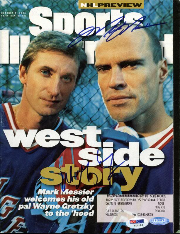 Rangers Wayne Gretzky & Mark Messier Signed Sports Illustrated PSA/DNA #S10196