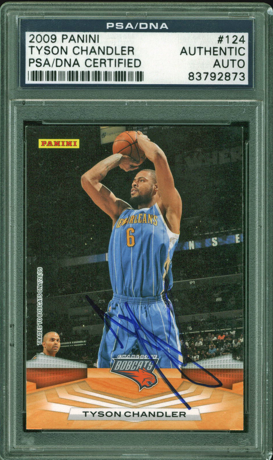 Rockets Tyson Chandler Signed 2009 Panini #124 Auto Card PSA Slabbed #83792873