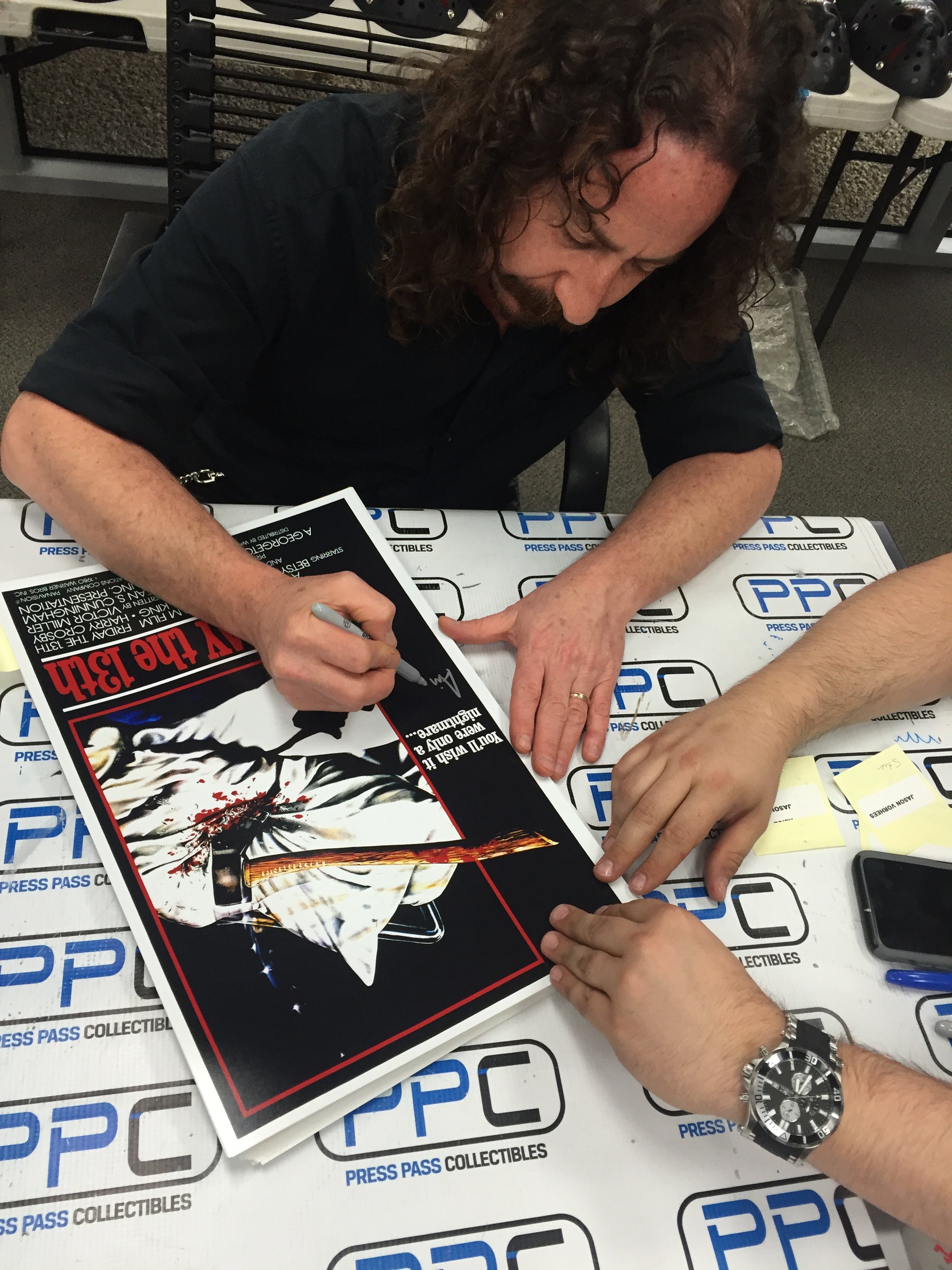 Ari Lehman "Jason 1" Authentic Signed Friday The 13th 12x18 Mini Poster PSA/BAS