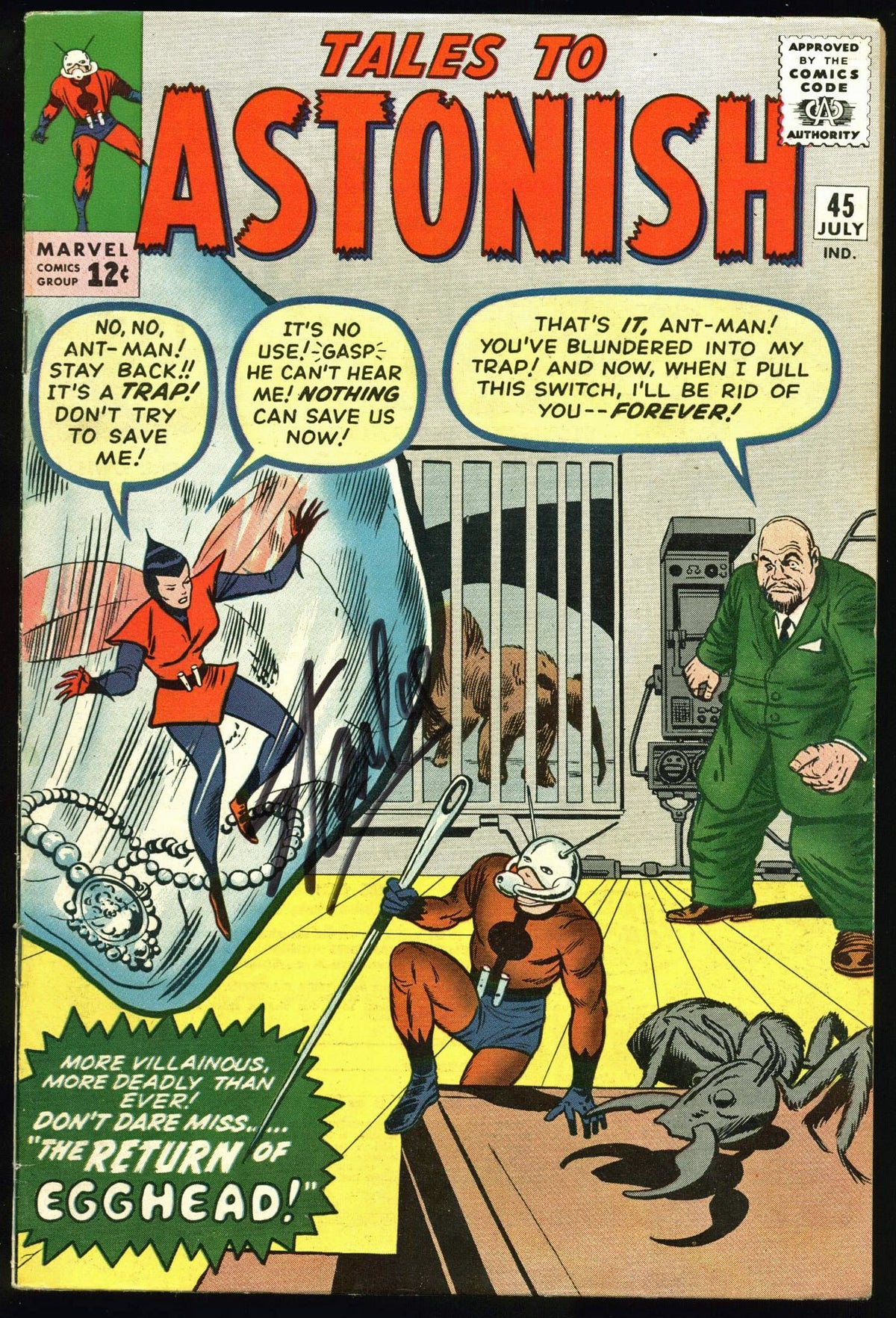 Stan Lee Authentic Signed Tales To Astonish #45 Comic Book PSA/DNA #Z05339