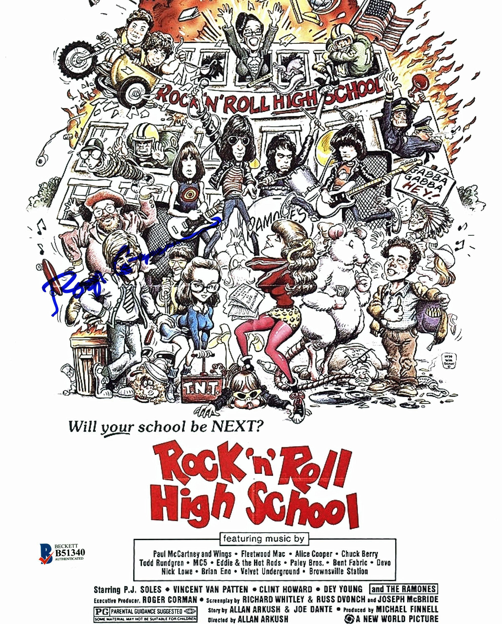 Roger Corman Rock n Roll High School Authentic Signed 8X10 Photo BAS #B51340