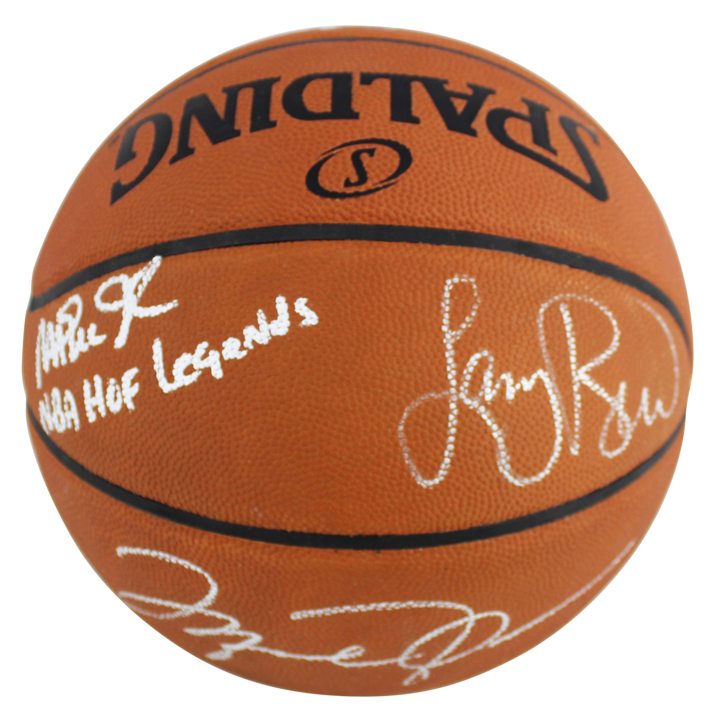 NBA HOF Legends (3) Jordan, Bird & Johnson Signed NBA Basketball BAS #A39838