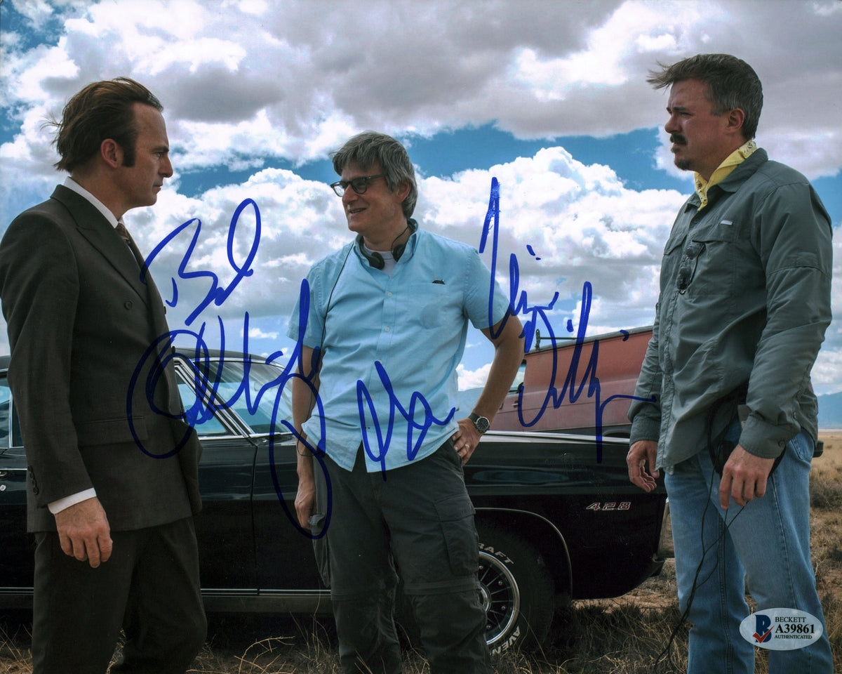 Better Call Saul (3) Odenkirk, Gilligan & Gould Signed 8X10 Photo BAS #A39831