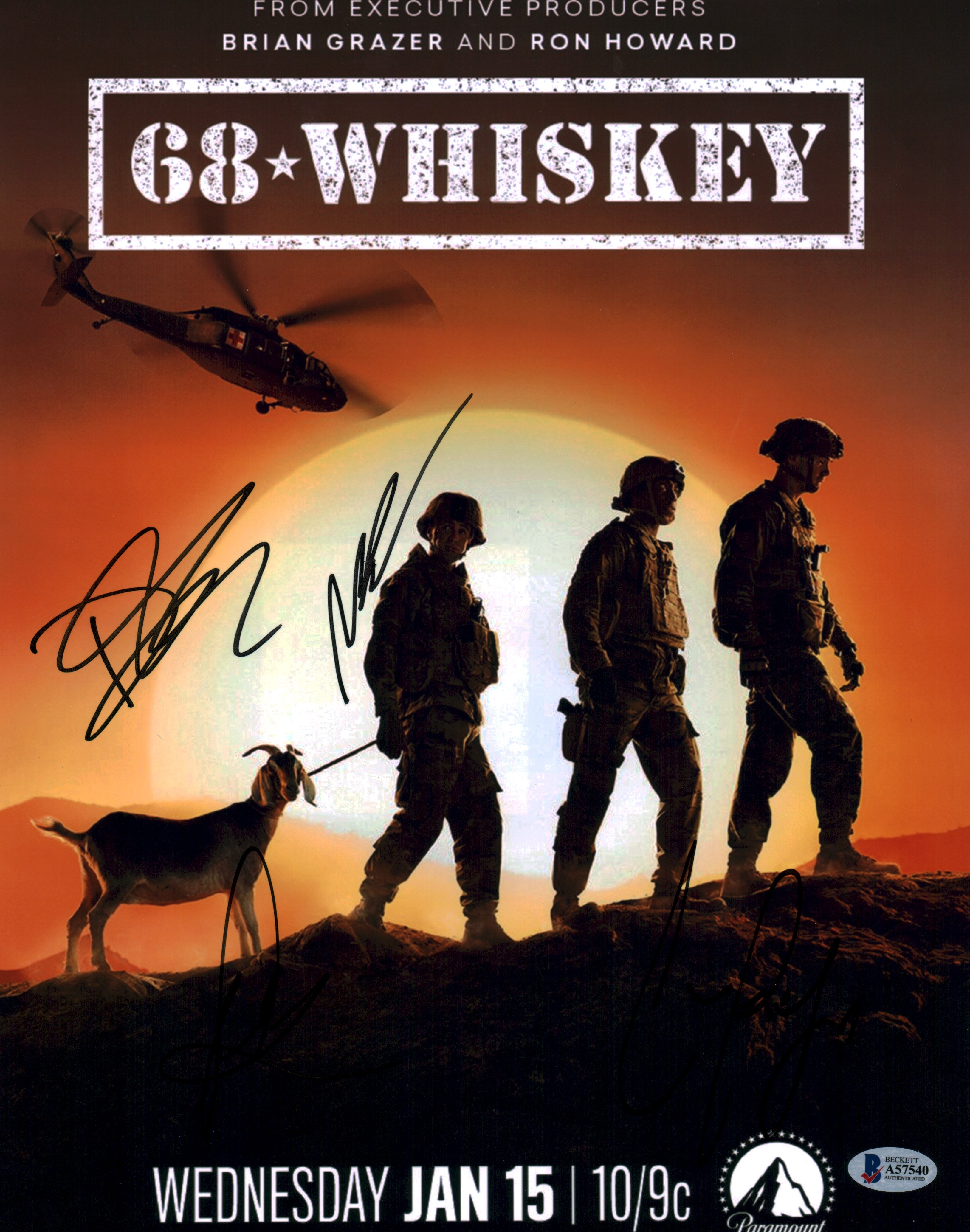 68 Whiskey (4) Coombe, Theler, Rodio & Tardy  Signed 11x14 Photo BAS #A57539