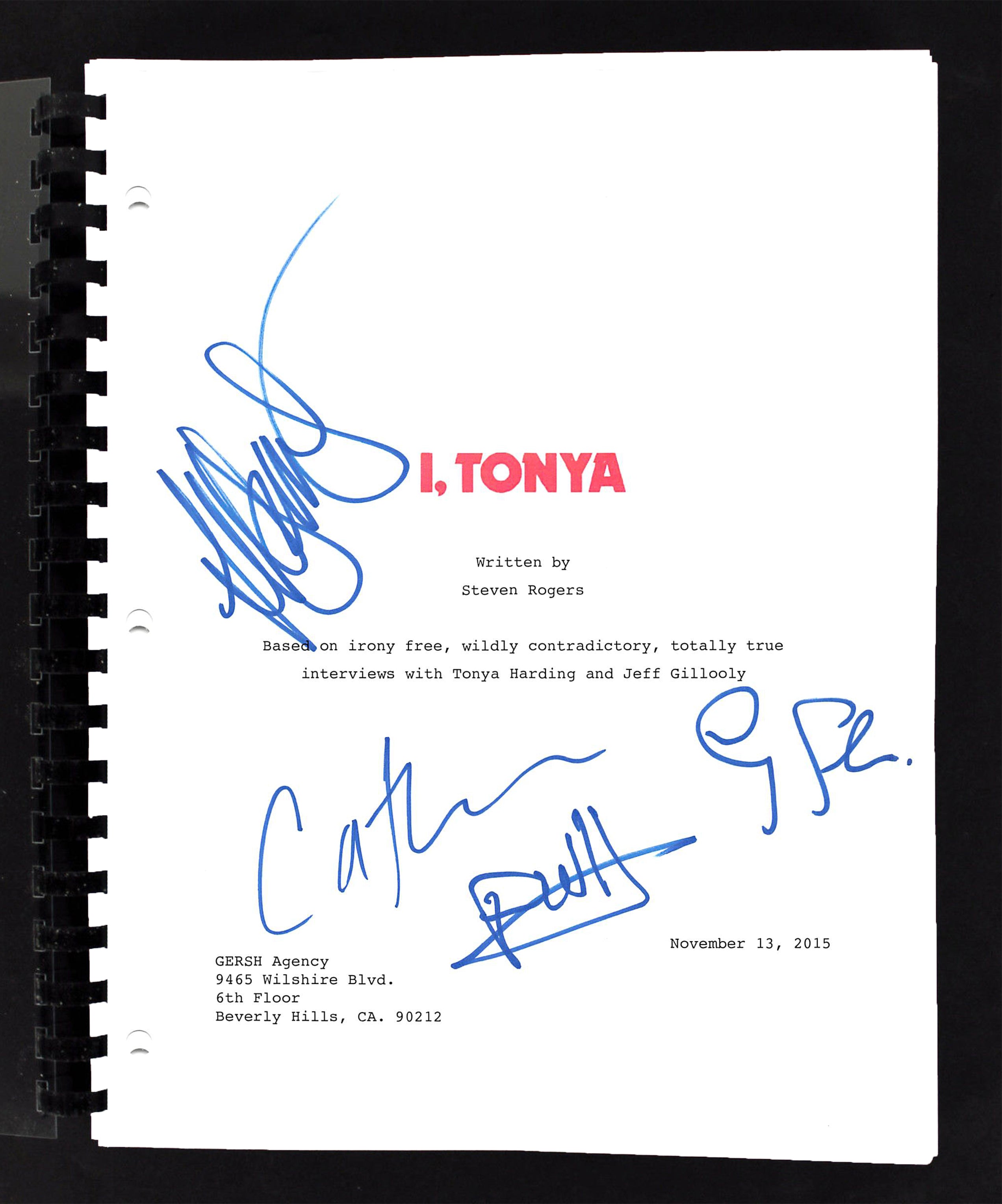 I, Tonya Cast (4) Janney, Hauser, Carver, +1 Signed Movie Script BAS #AC33464