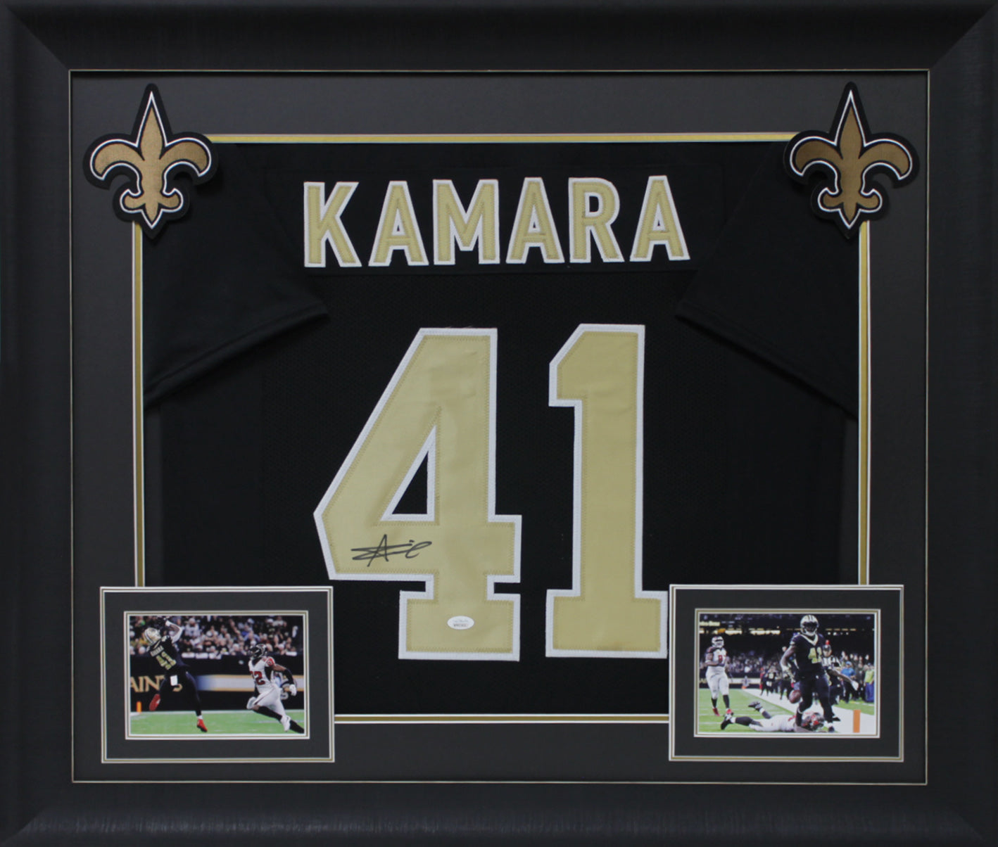 Alvin Kamara Authentic Signed Black Framed Pro Style Jersey BAS Witnessed