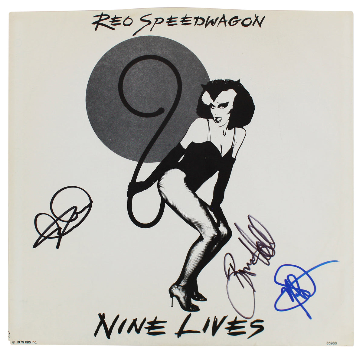 REO Speedwagon (3) Hall, Cronin & Doughty Signed Album Cover BAS #AB77965