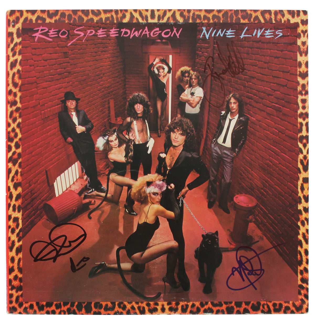 REO Speedwagon (3) Hall, Cronin & Doughty Signed Album Cover BAS #AB77967