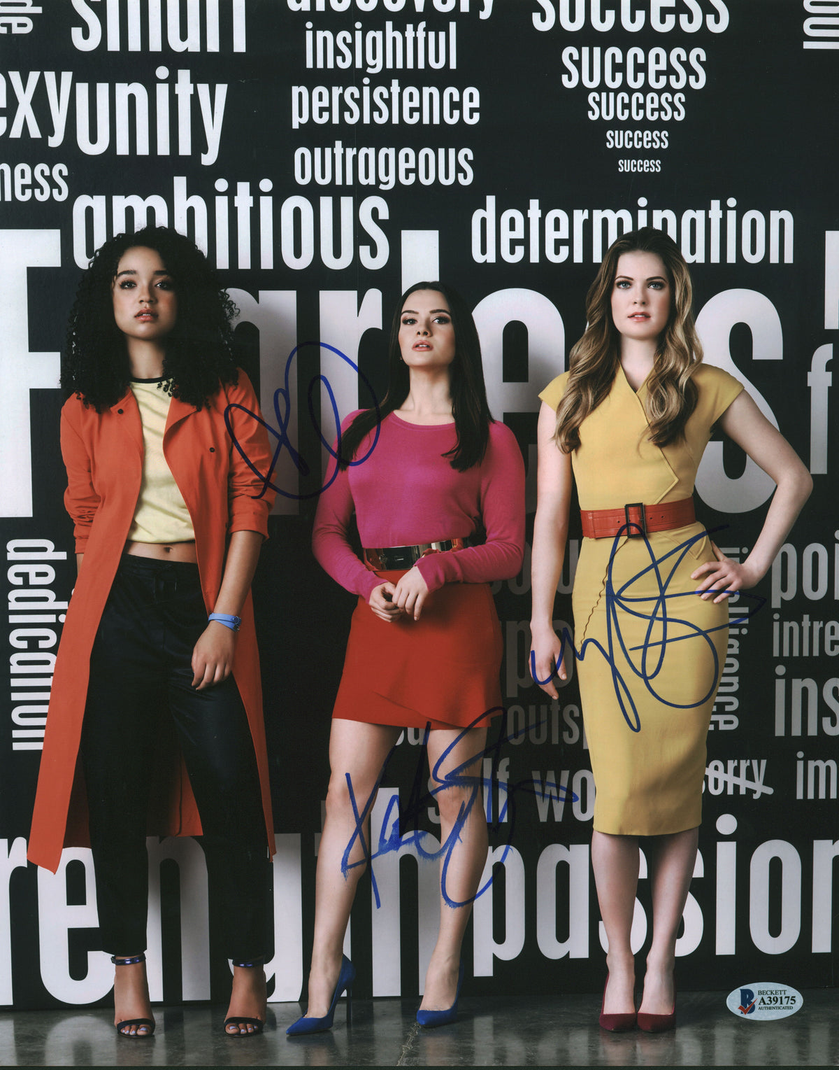 Bold (3) Katie Stevens, Aisha Dee & Meghann Fahy Signed 11x14 Photo BAS #A39175