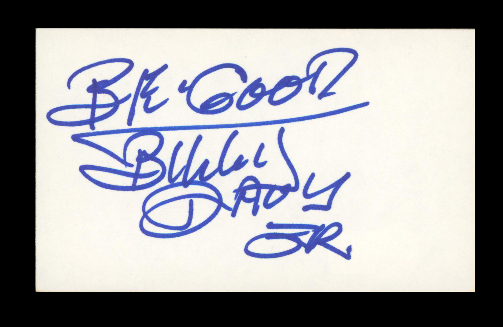 Billy Davis Jr. 5th Dimension "Be Good" Signed 3x5 Index Card BAS #BP00904